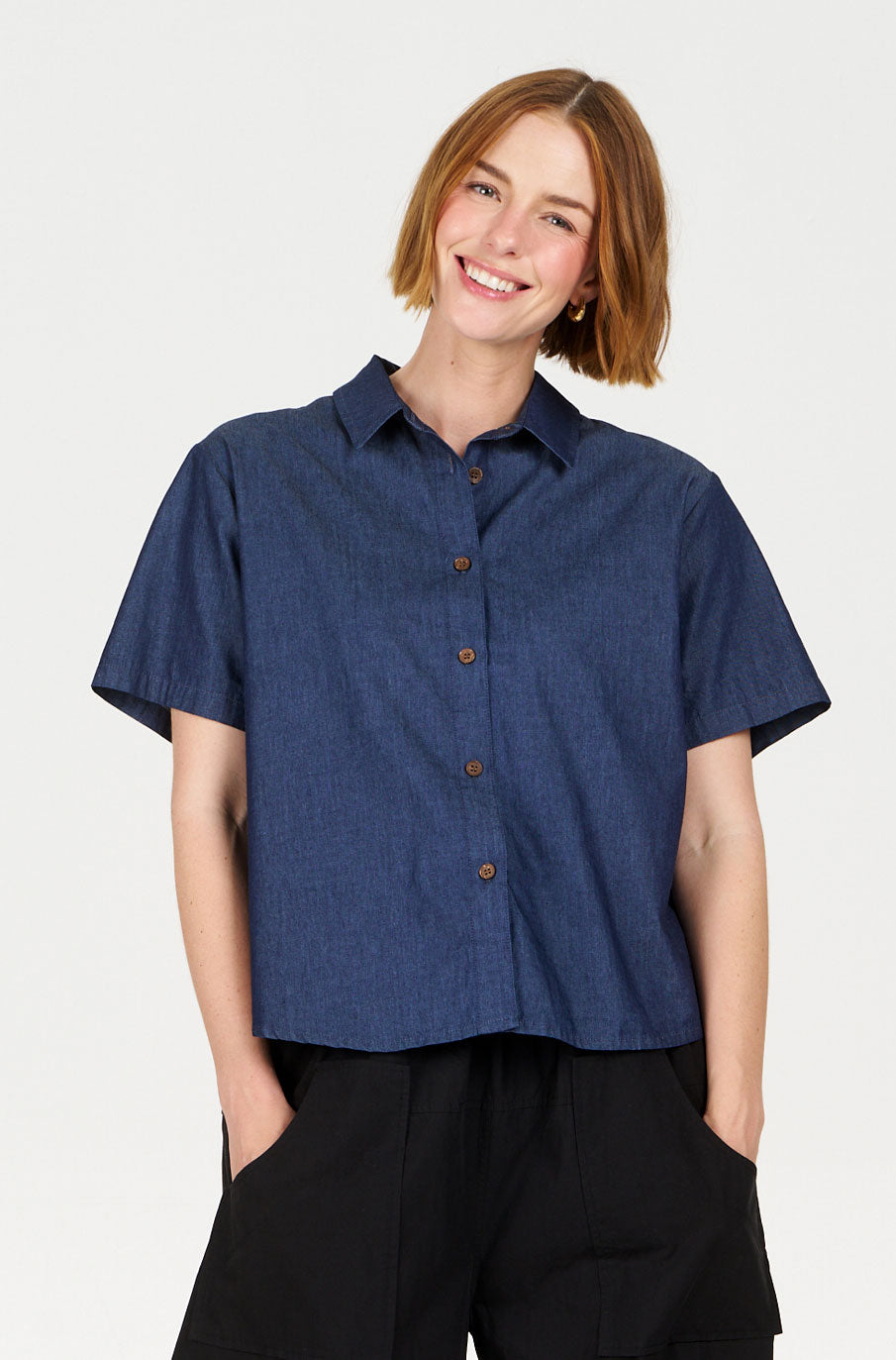 POLLY Organic Cotton Top - midwash
