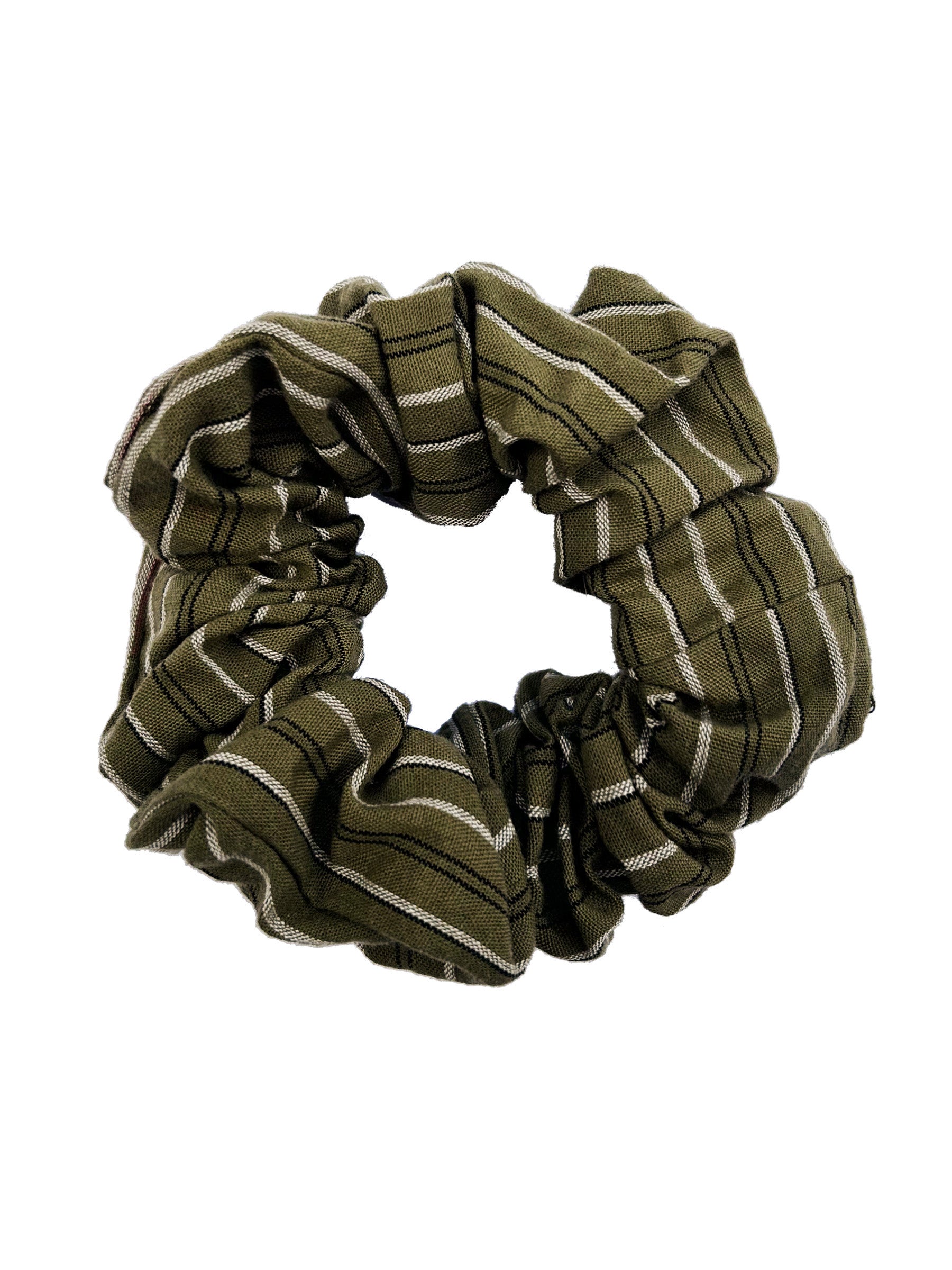 SCRUNCHY Organic Cotton - Pinstripe Green
