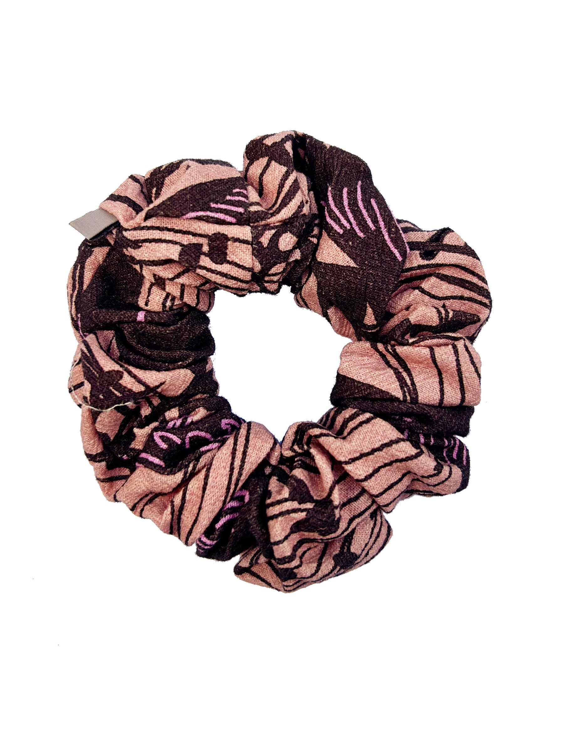 SCRUNCHY Organic Cotton - Wave Print Pink