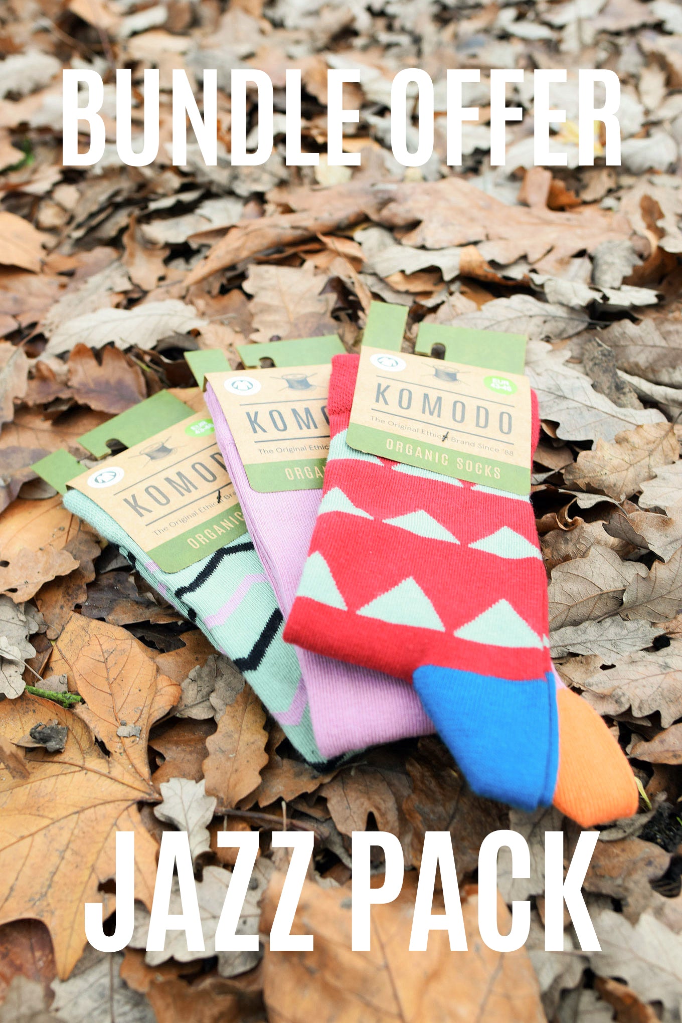 JAZZ Mens Triple Pack - GOTS Organic Cotton Socks