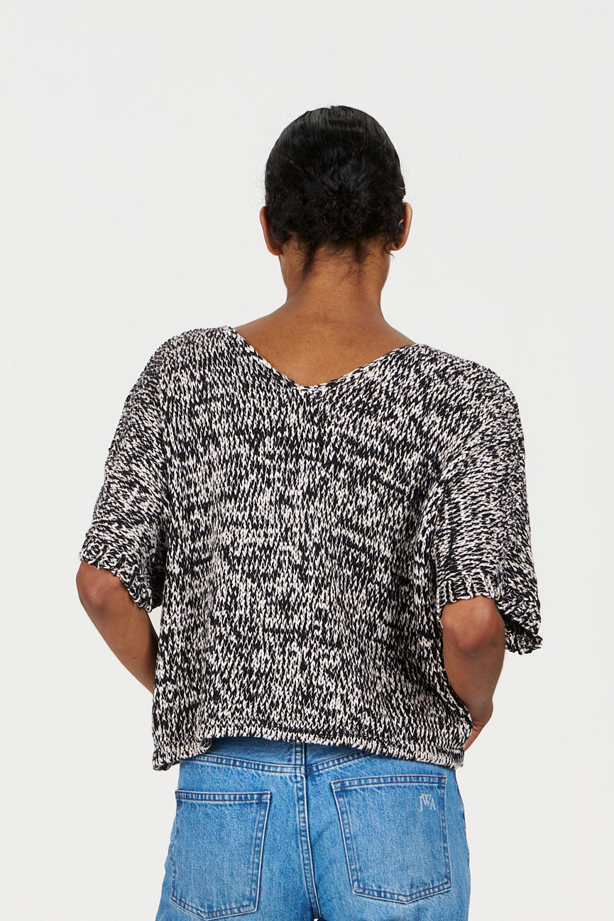 TERESA Organic Cotton Jumper - Black & White