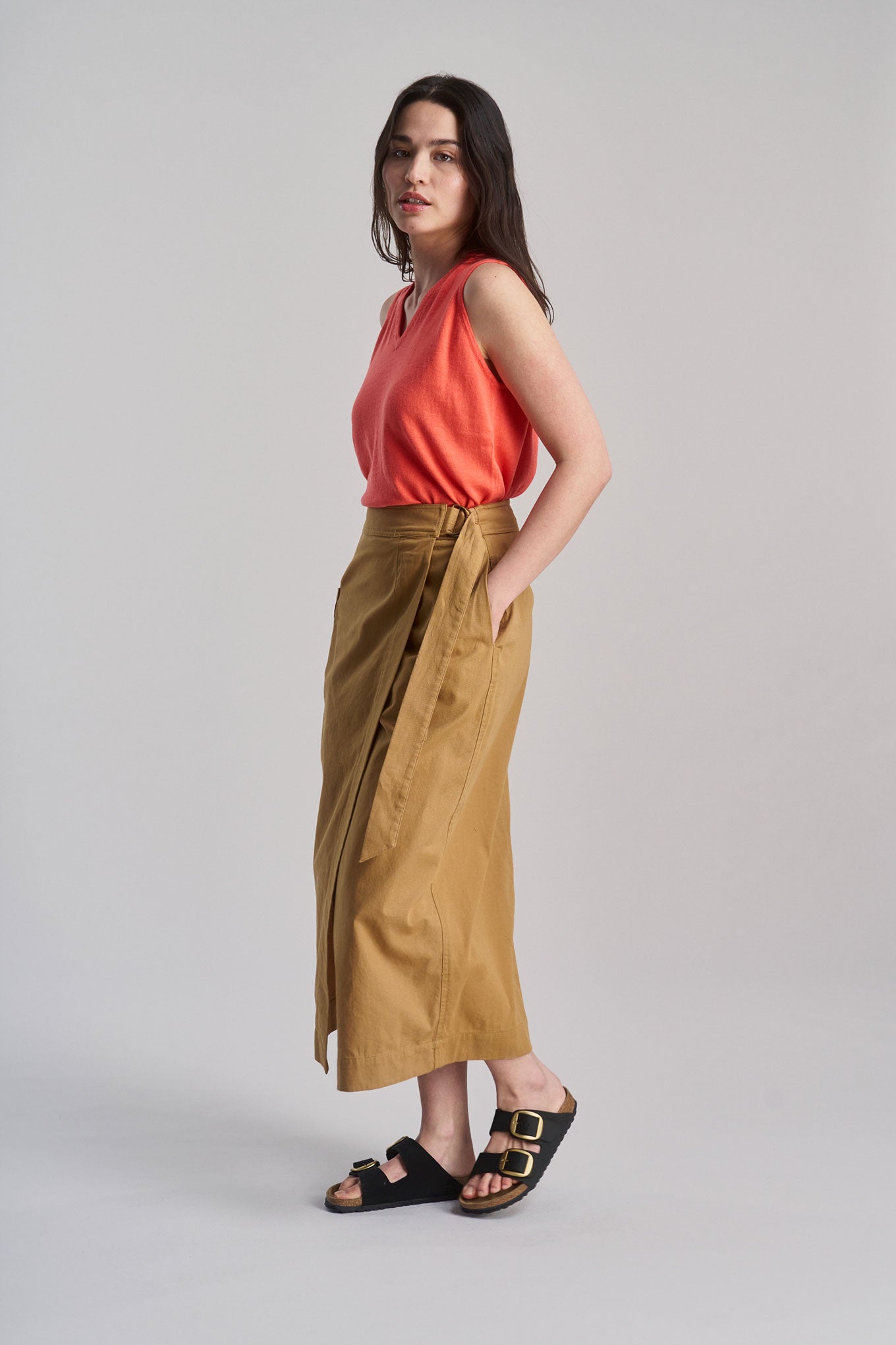 CARGO - Organic Cotton Skirt - Camel