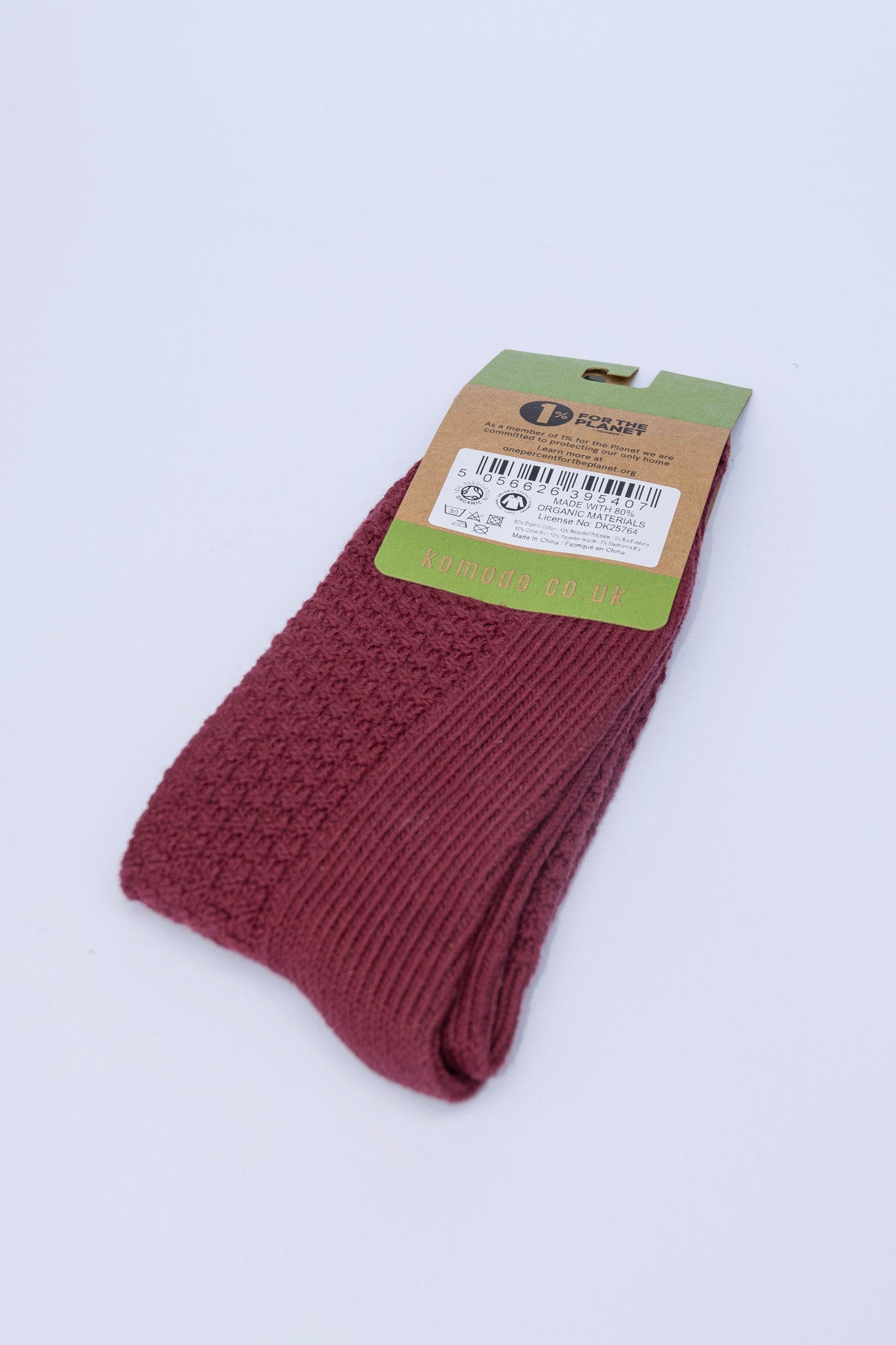 WAFFLE - GOTS Organic Cotton Socks Burgundy