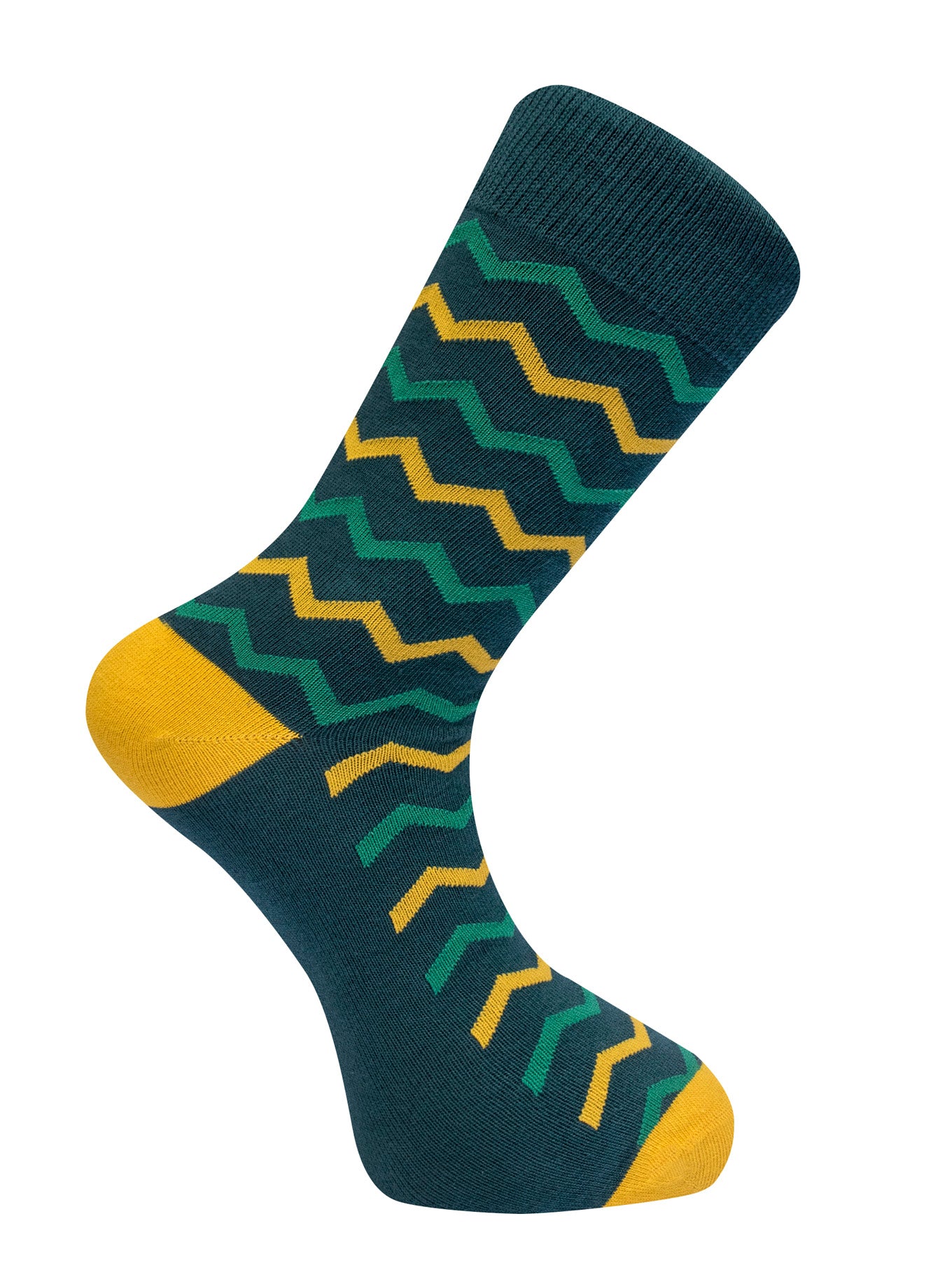 ZIG ZAG - GOTS Organic Cotton Socks Teal