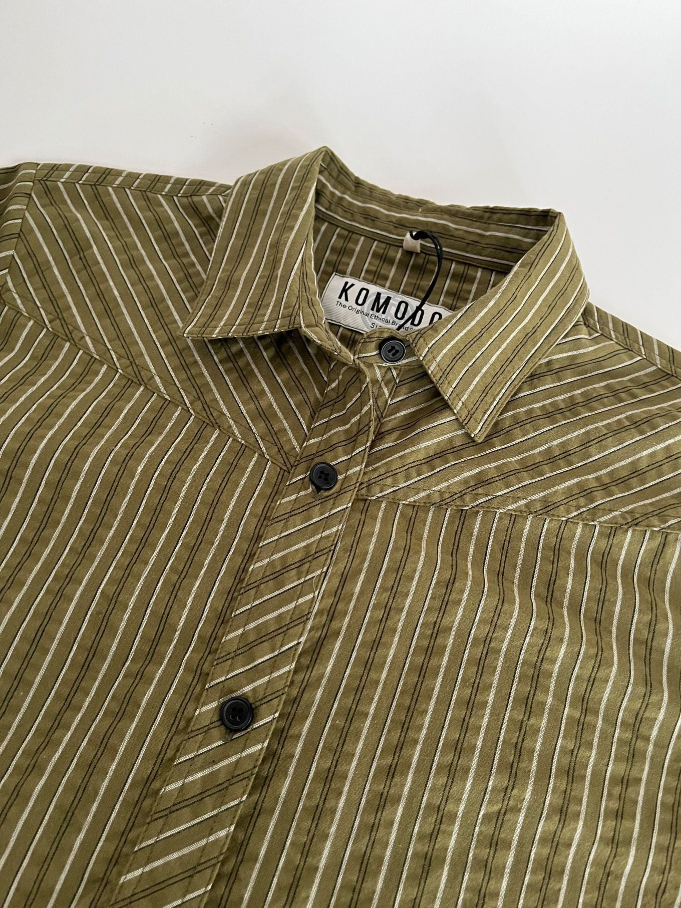 RIO - Organic Cotton Shirt - Green Stripe
