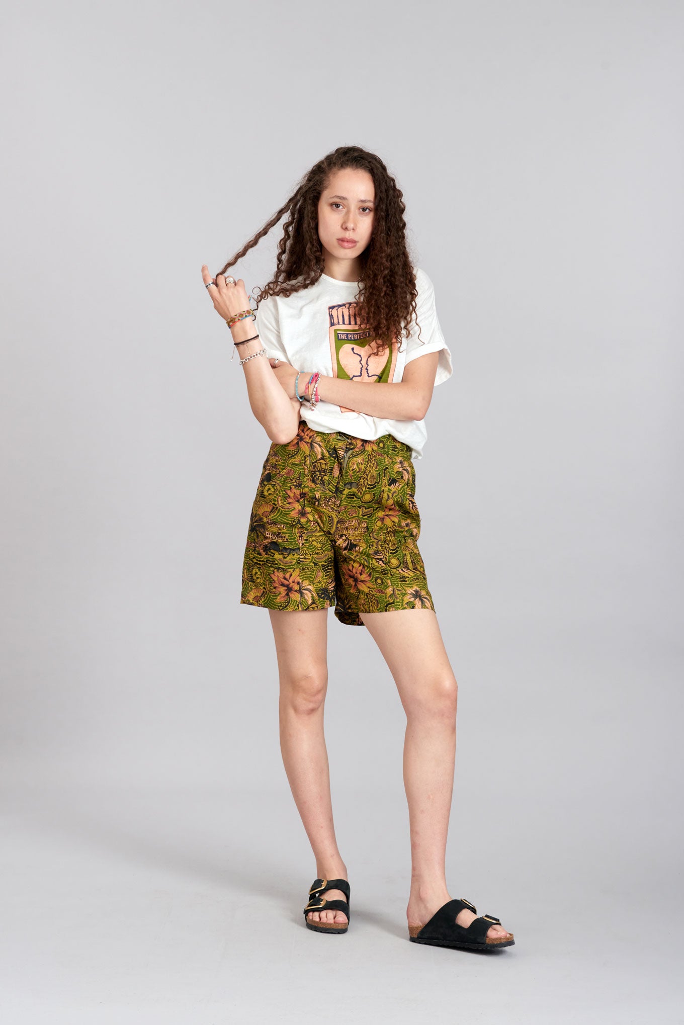 DUNE - Organic Cotton Tropical Print Green Shorts