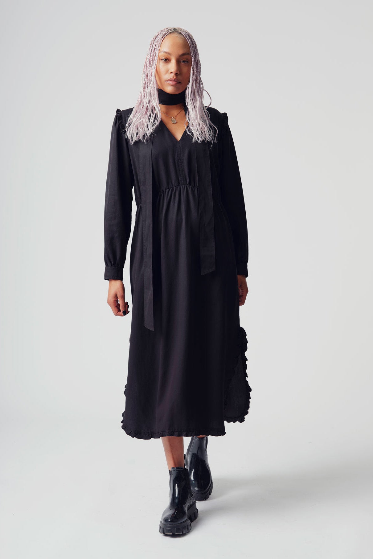 ALINA - Tencel Dress Black