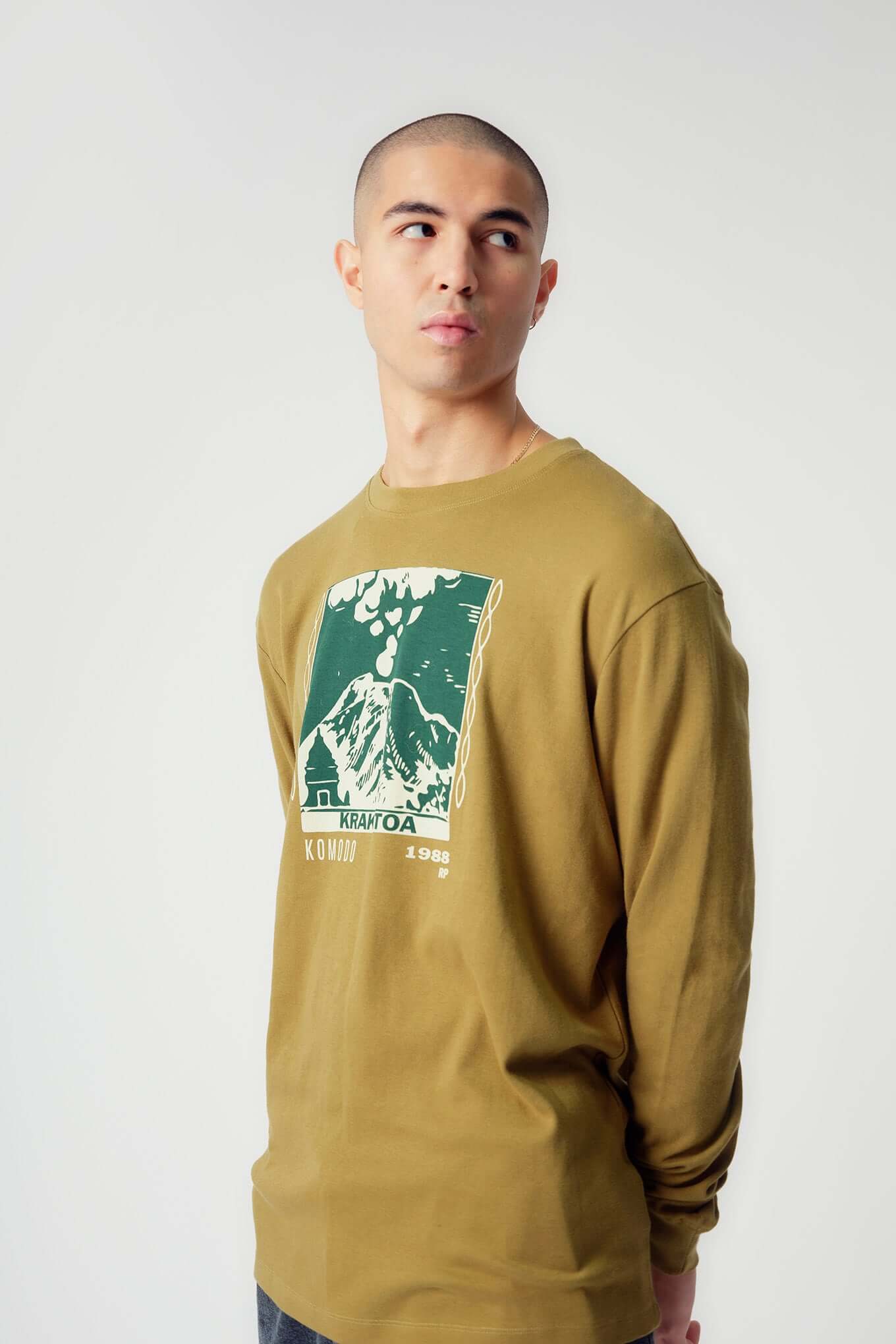 HAKON VOLCANO - Organic Cotton Tee Olive