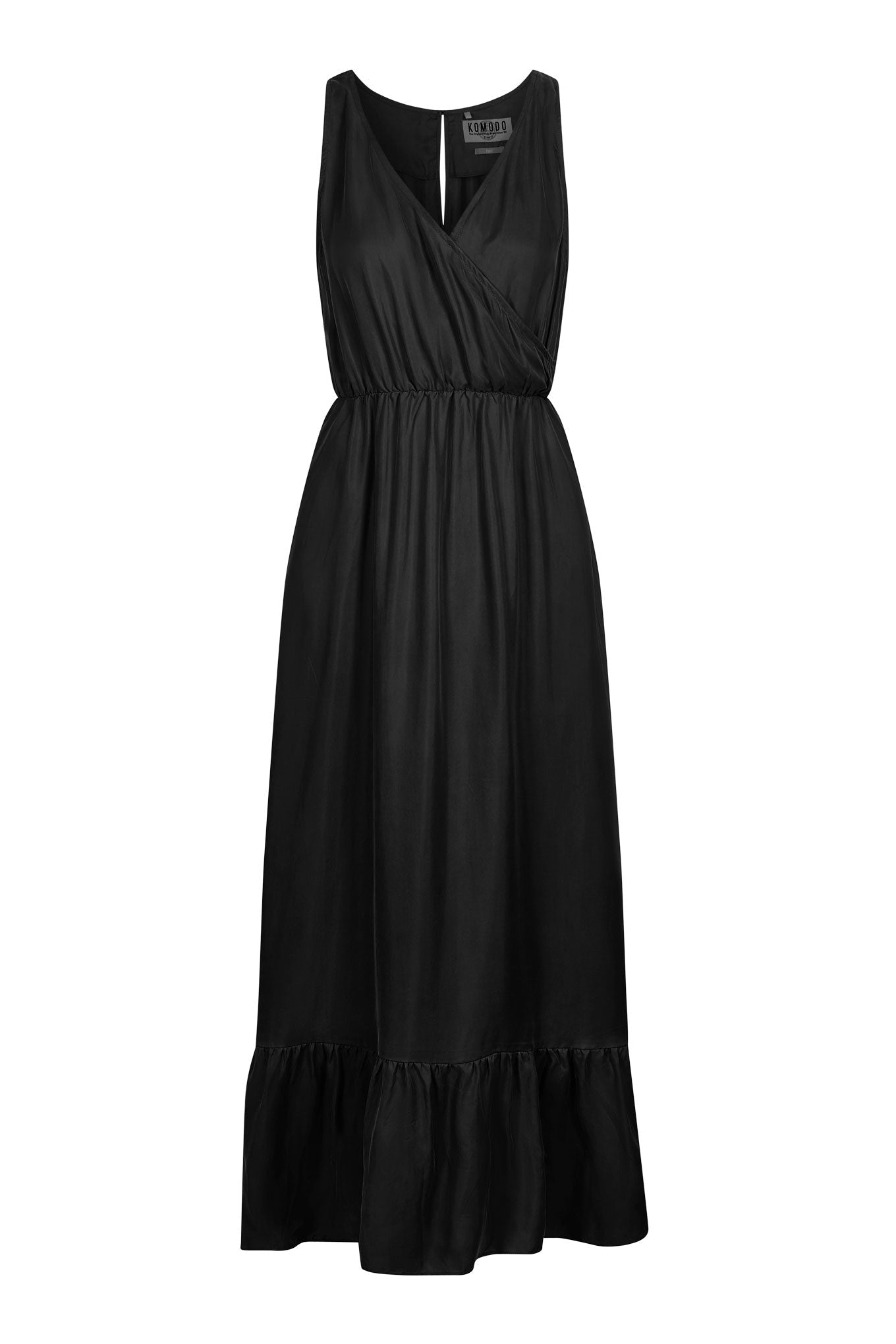 WHIRLYGIG Cupro Maxi Dress Black