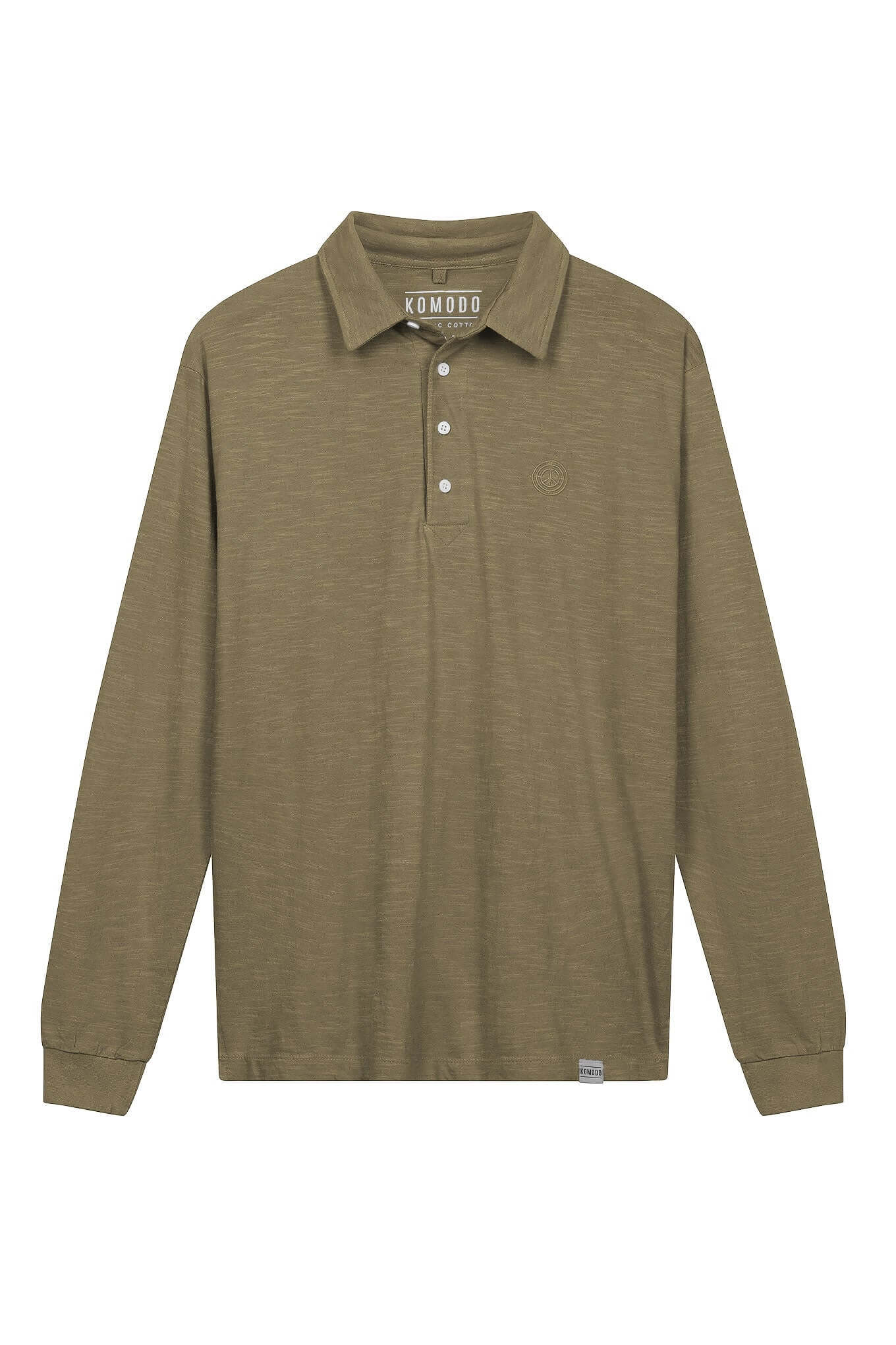 T-shirt - GENESIS - GOTS Organic Cotton Polo Top Moss Green