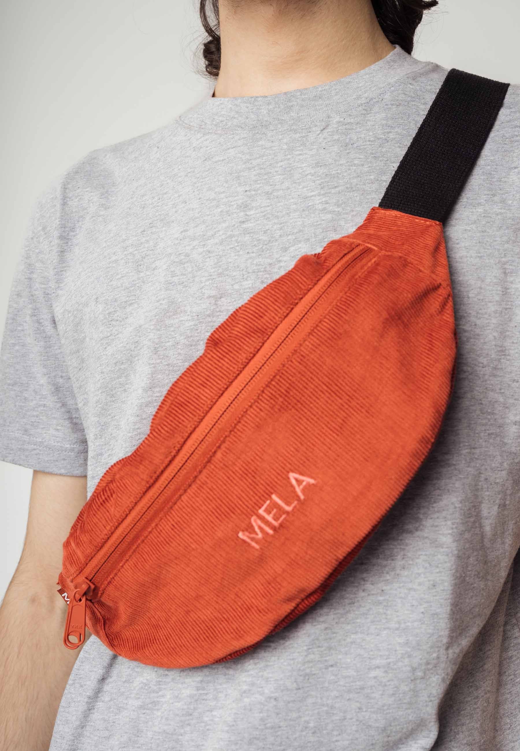 BHAVIN Corduroy Hip Bag by MELA - Brick