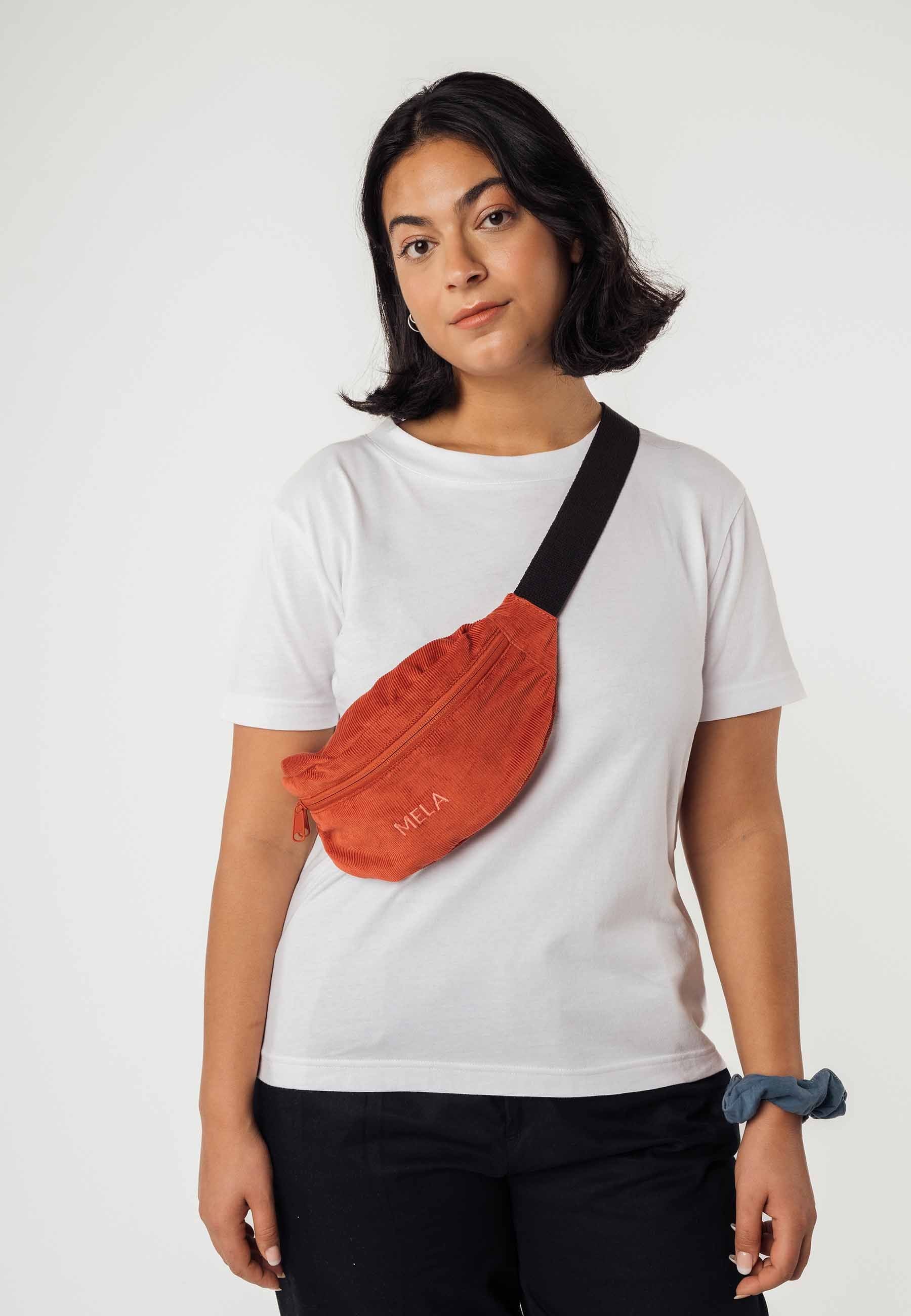 BHAVIN Corduroy Hip Bag by MELA - Brick