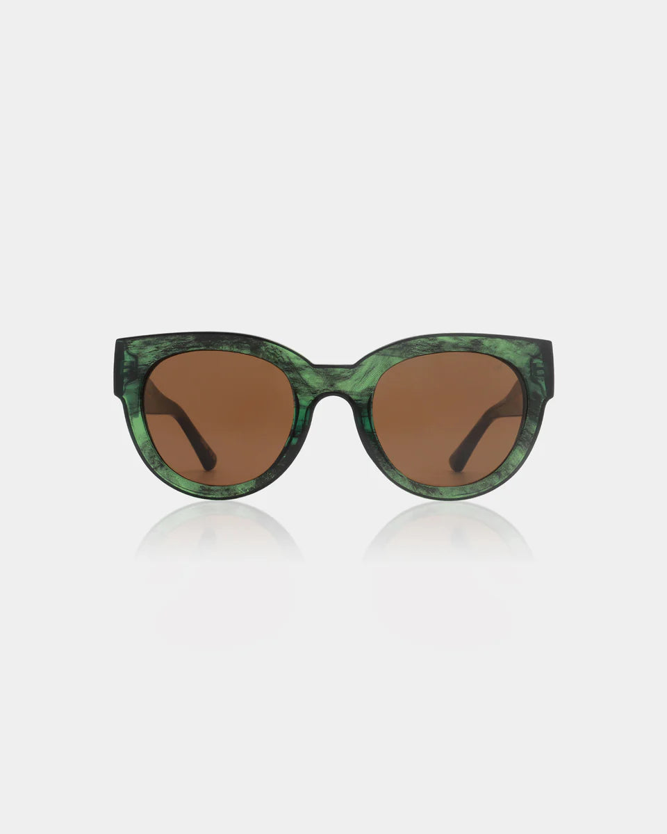 LILLY - Green Marble Transparent Sunglasses by A.Kjaerbede