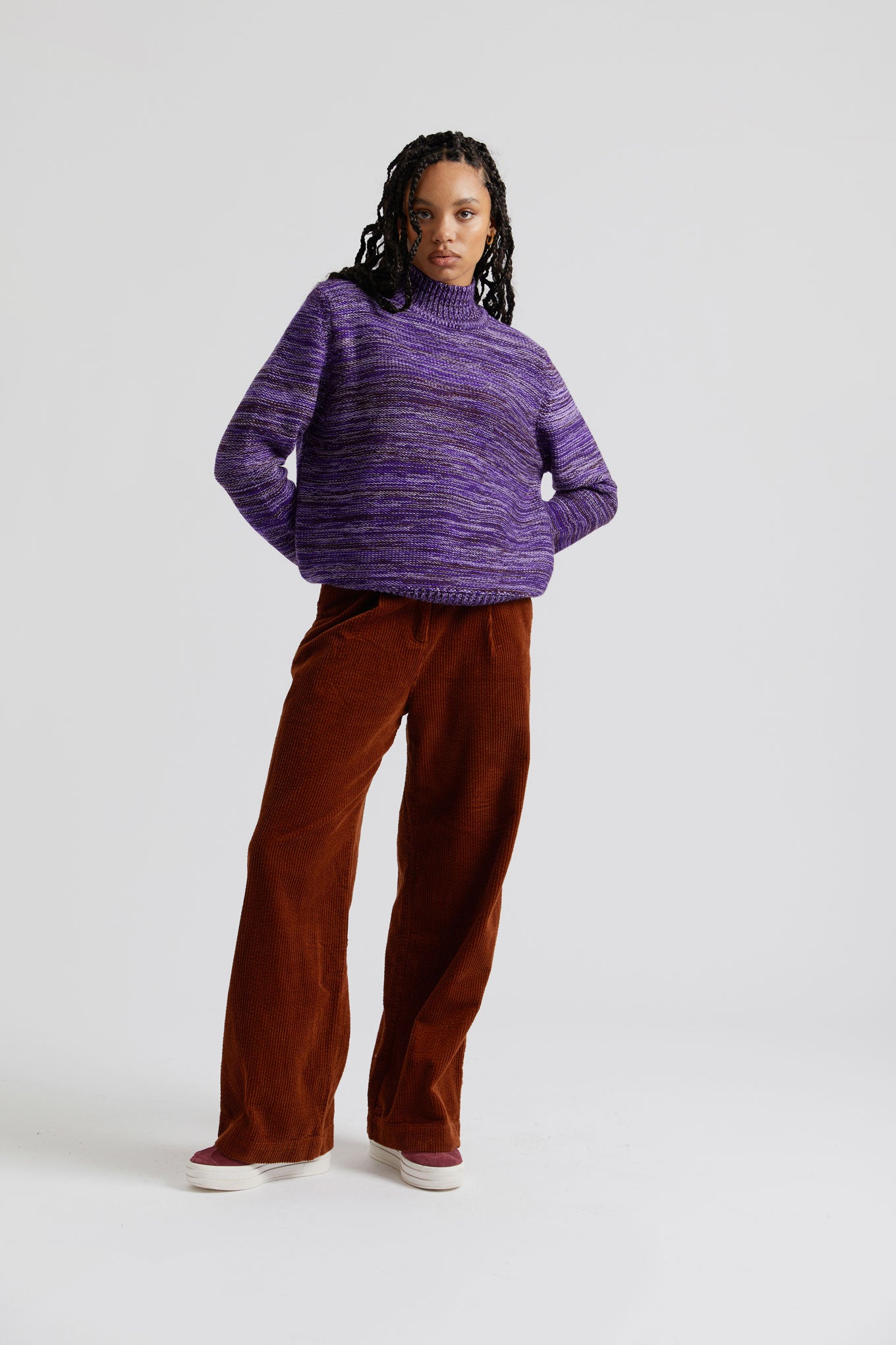 AMANDA - Fine Merino Wool Jumper Lavender