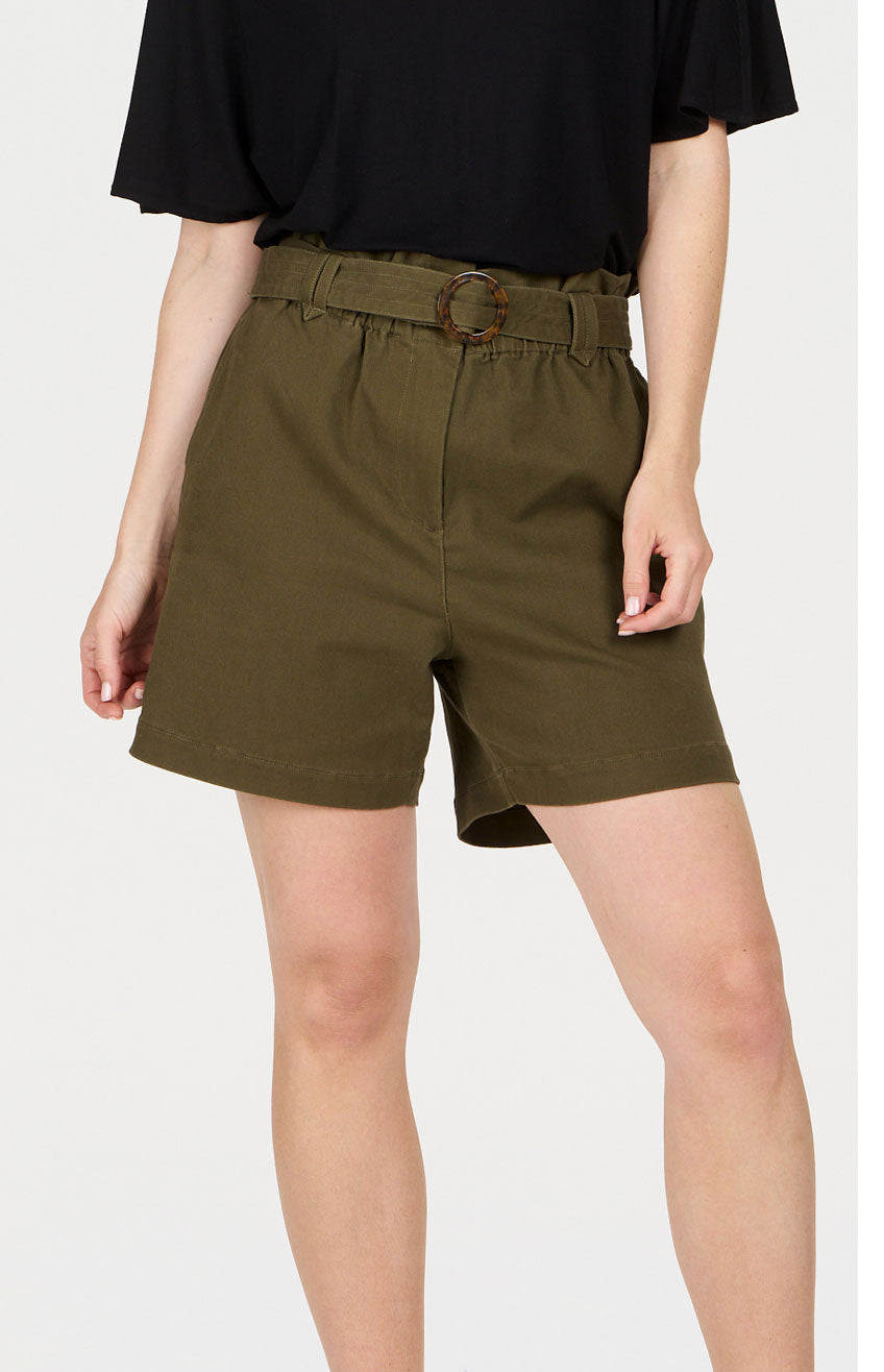 AMELIA Organic Cotton Short - Khaki