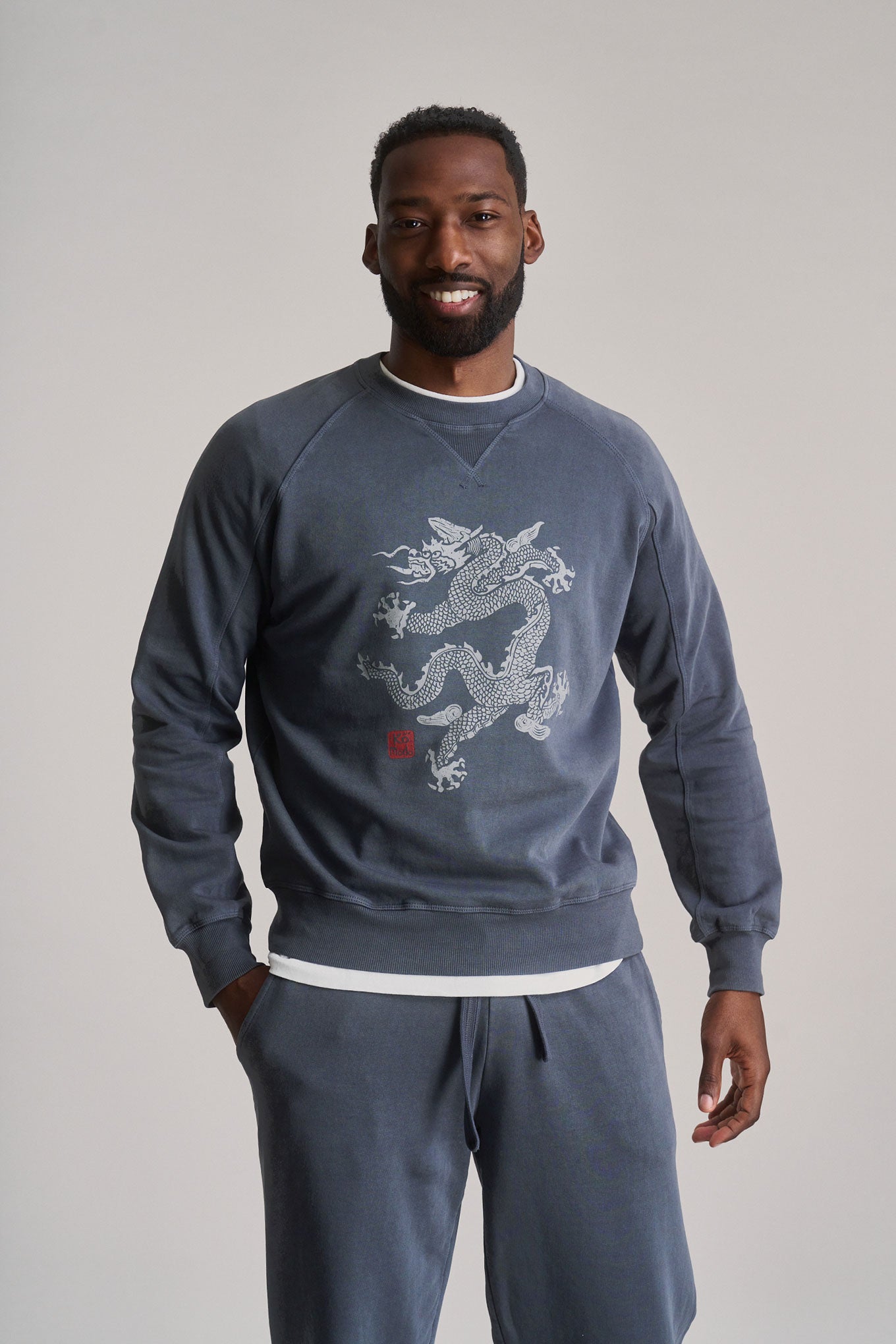 DRAGON Organic Cotton Sweat - Washed Black