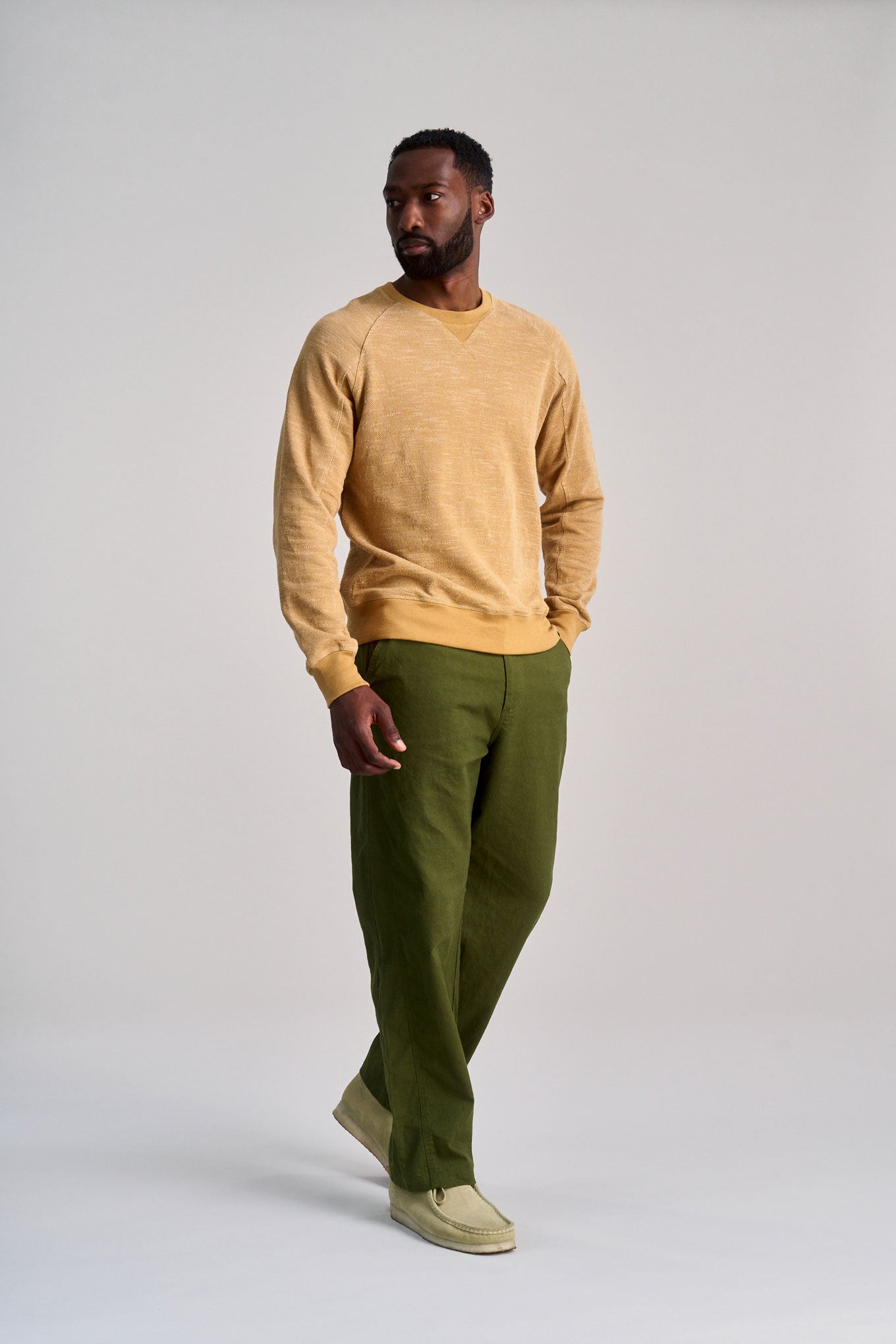 ANTON - Organic cotton sweat - Sand melange