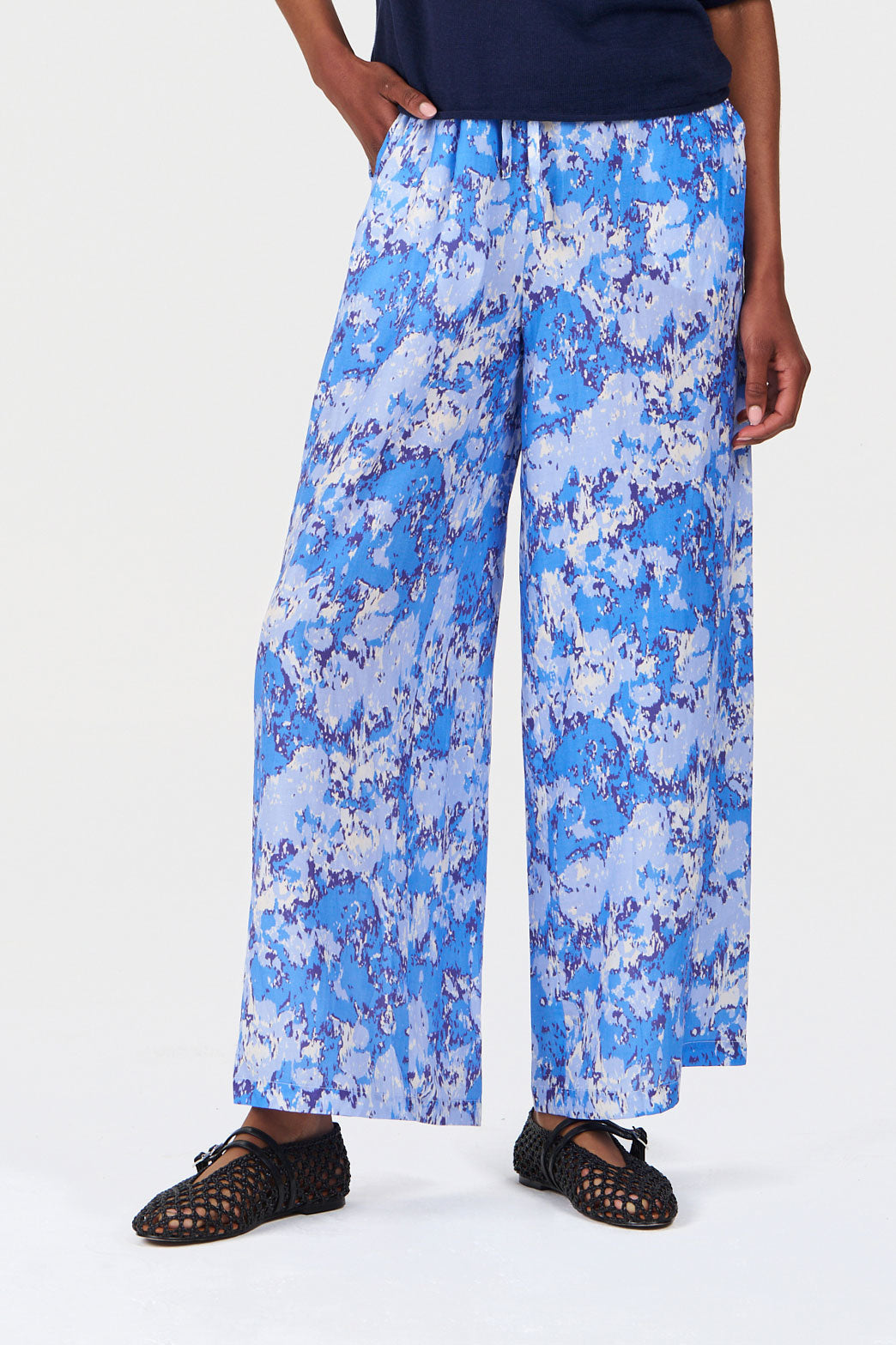 ARIA Tencel Linen Trouser - Acid Blue