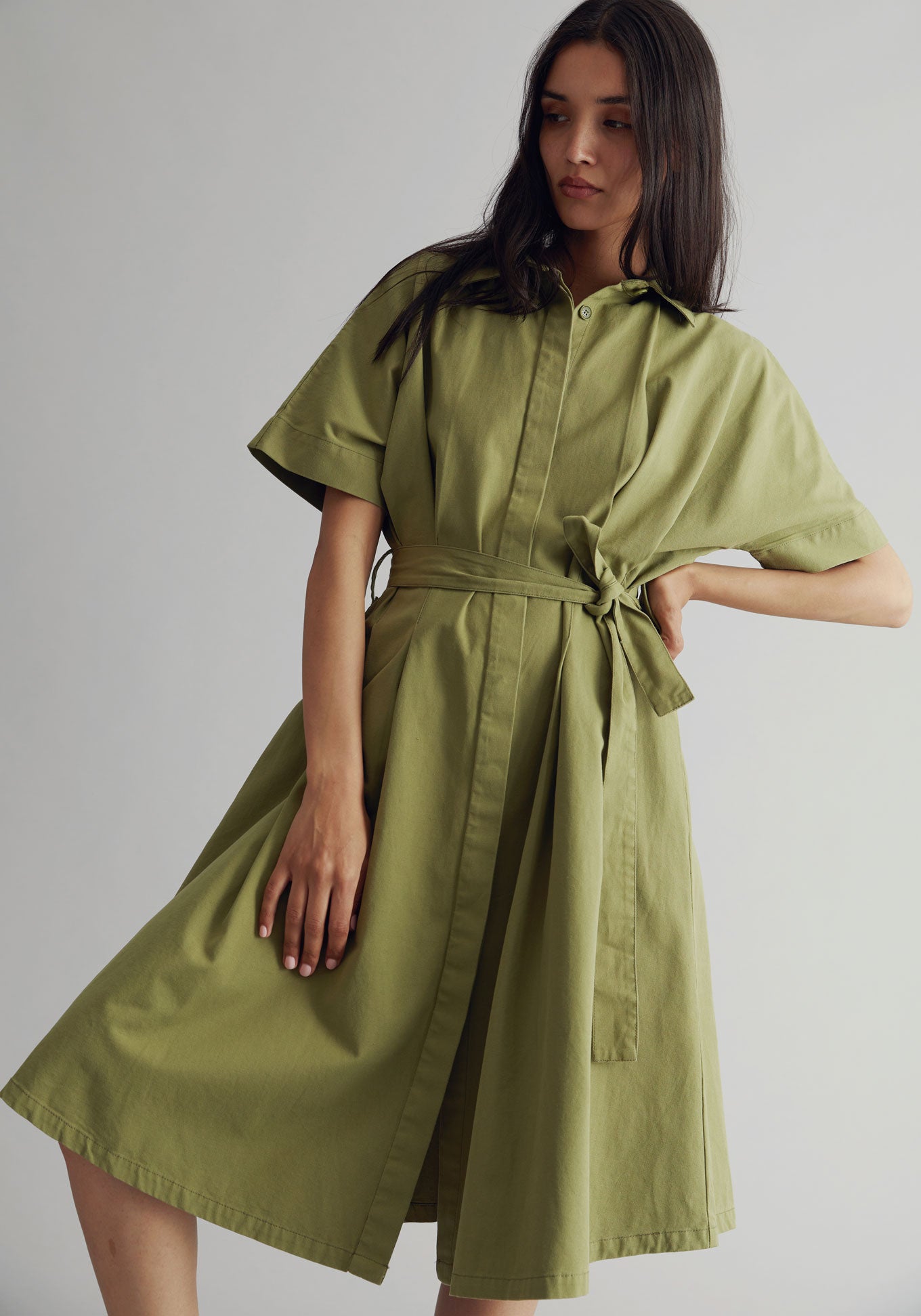 ASHES Organic Cotton Dress - Khaki