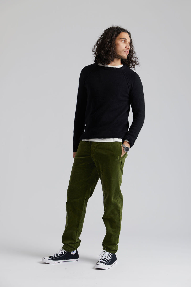 ANDRO - Organic Cotton Cord Trouser Pine Green