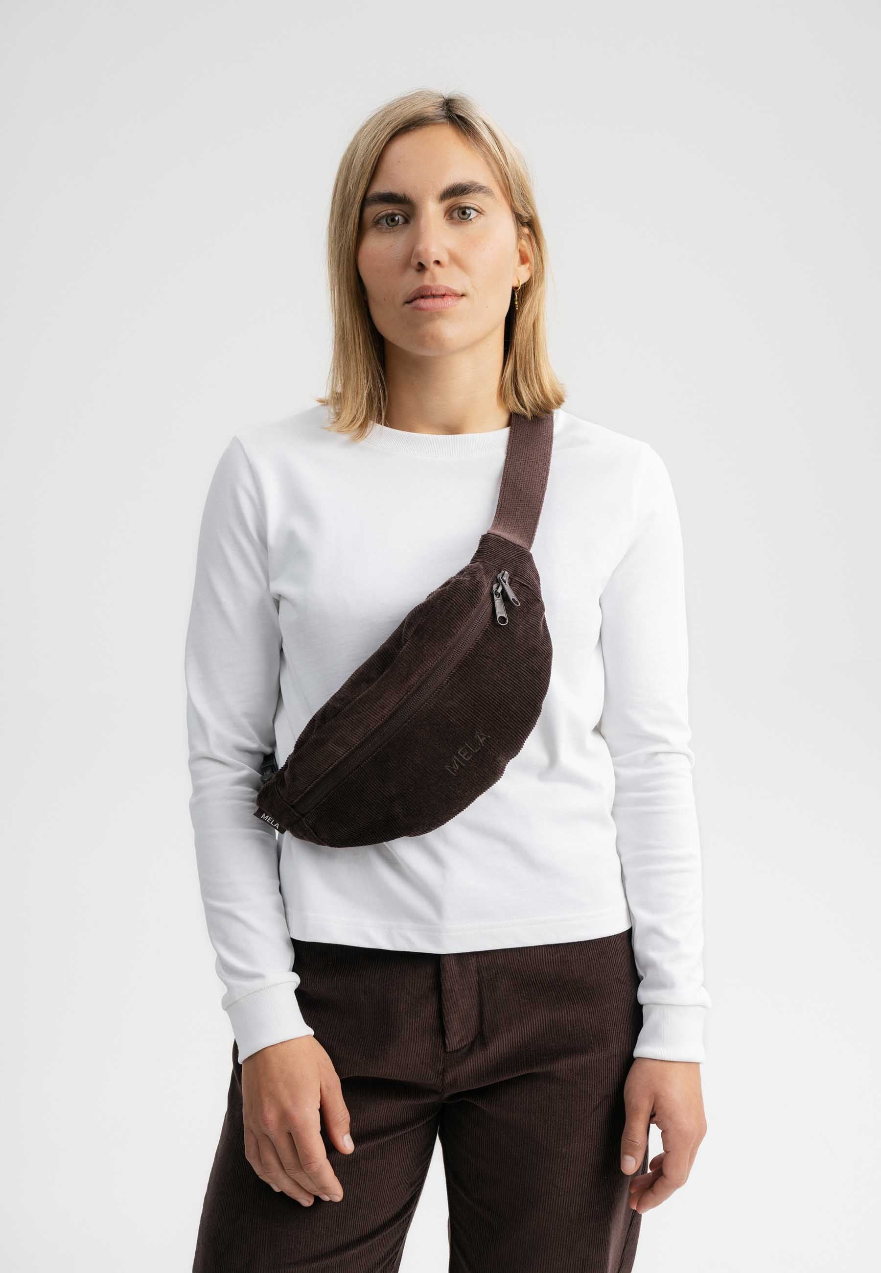 BHAVIN Corduroy Hip Bag by MELA - Walnut