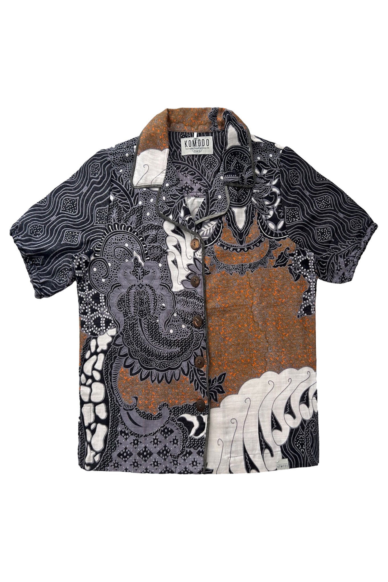 ZORI - Organic Cotton Blouse Batik Print Black