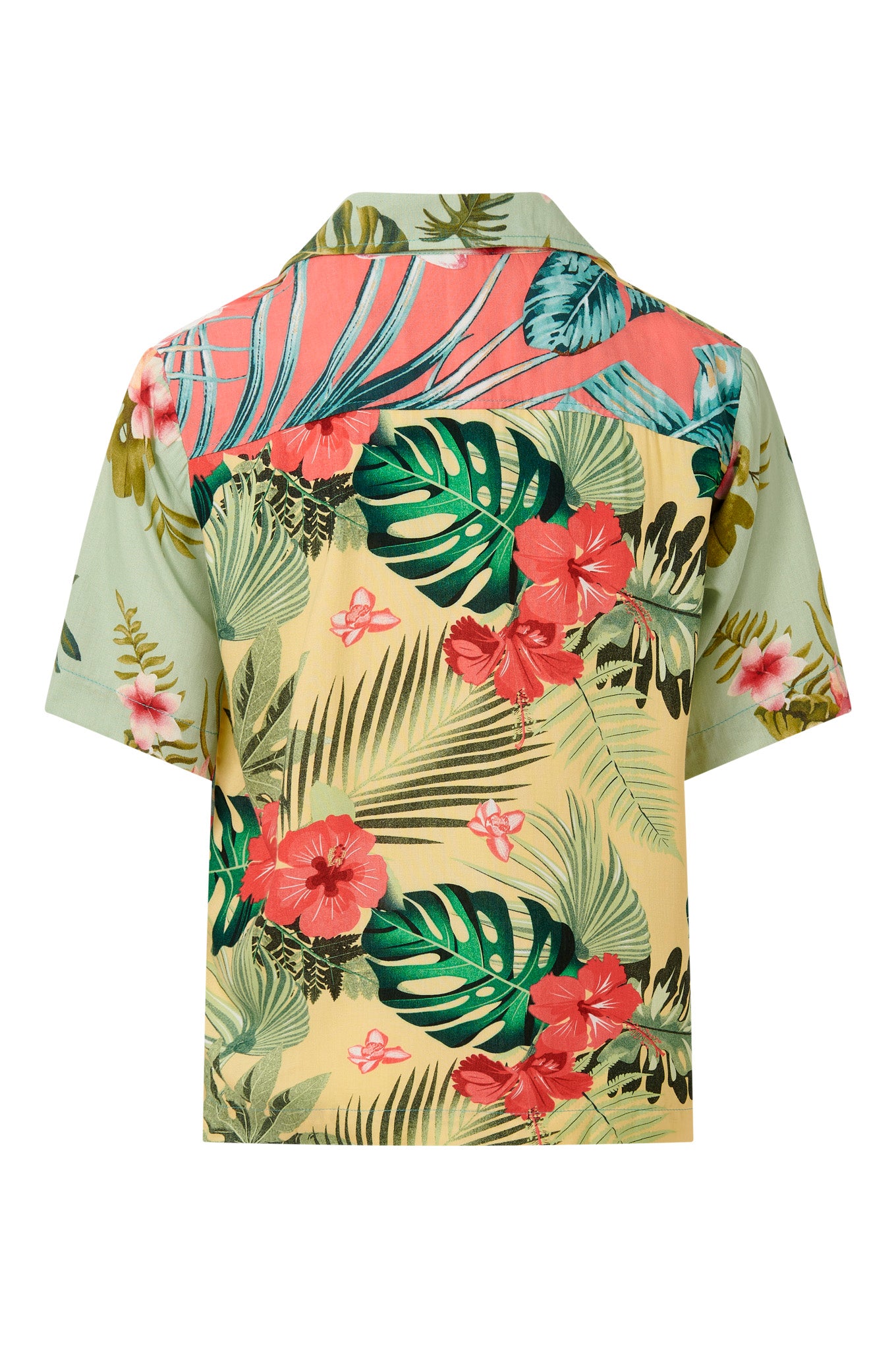 OCEAN - Rayon Tropical Print Shirt