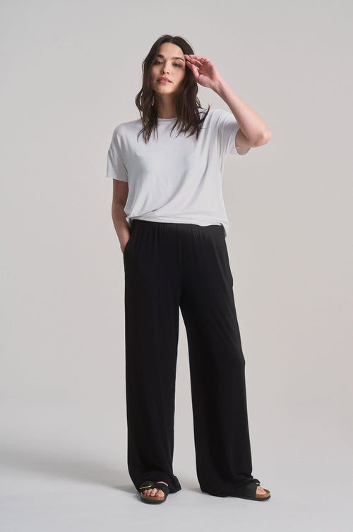 BINITA - Modal Jersey Trouser - Black