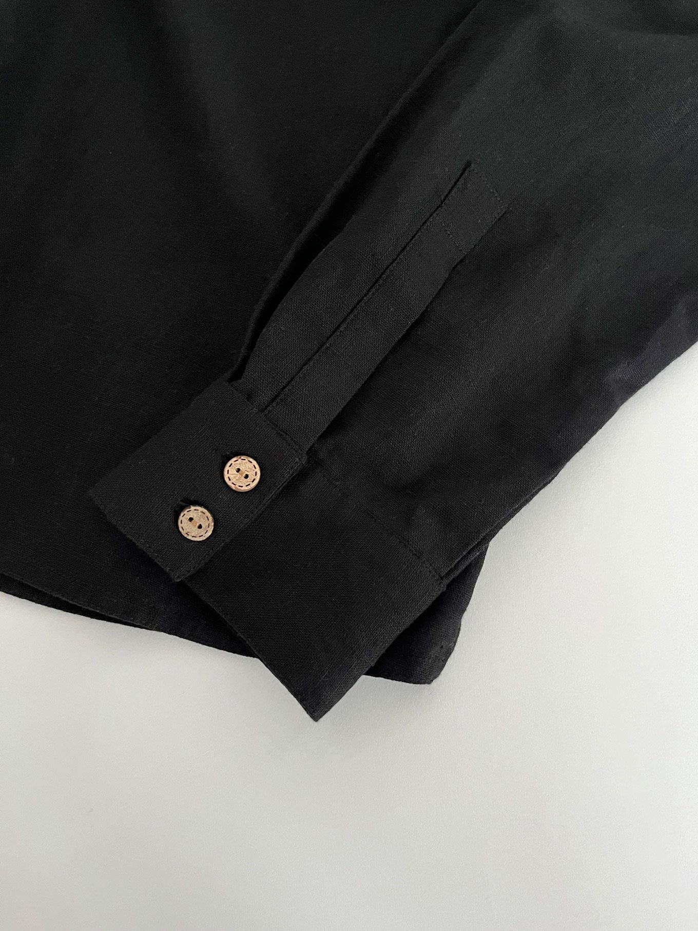 ELIJAH - Organic Linen Cotton Shirt - Black