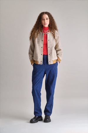 MAGGIE Recycled Wool Blend Jacket - Sand