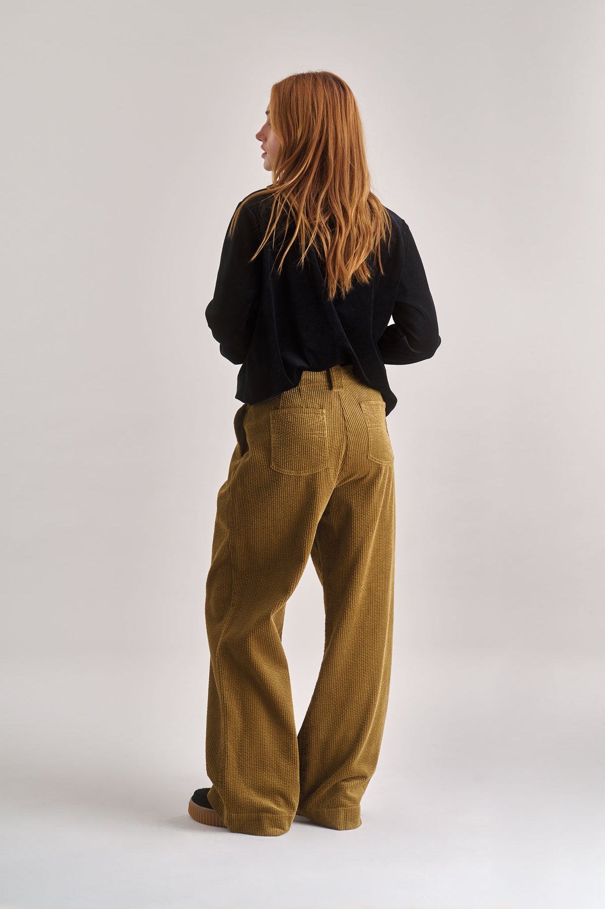 LOLA Organic Cotton Cord Trouser - Olive