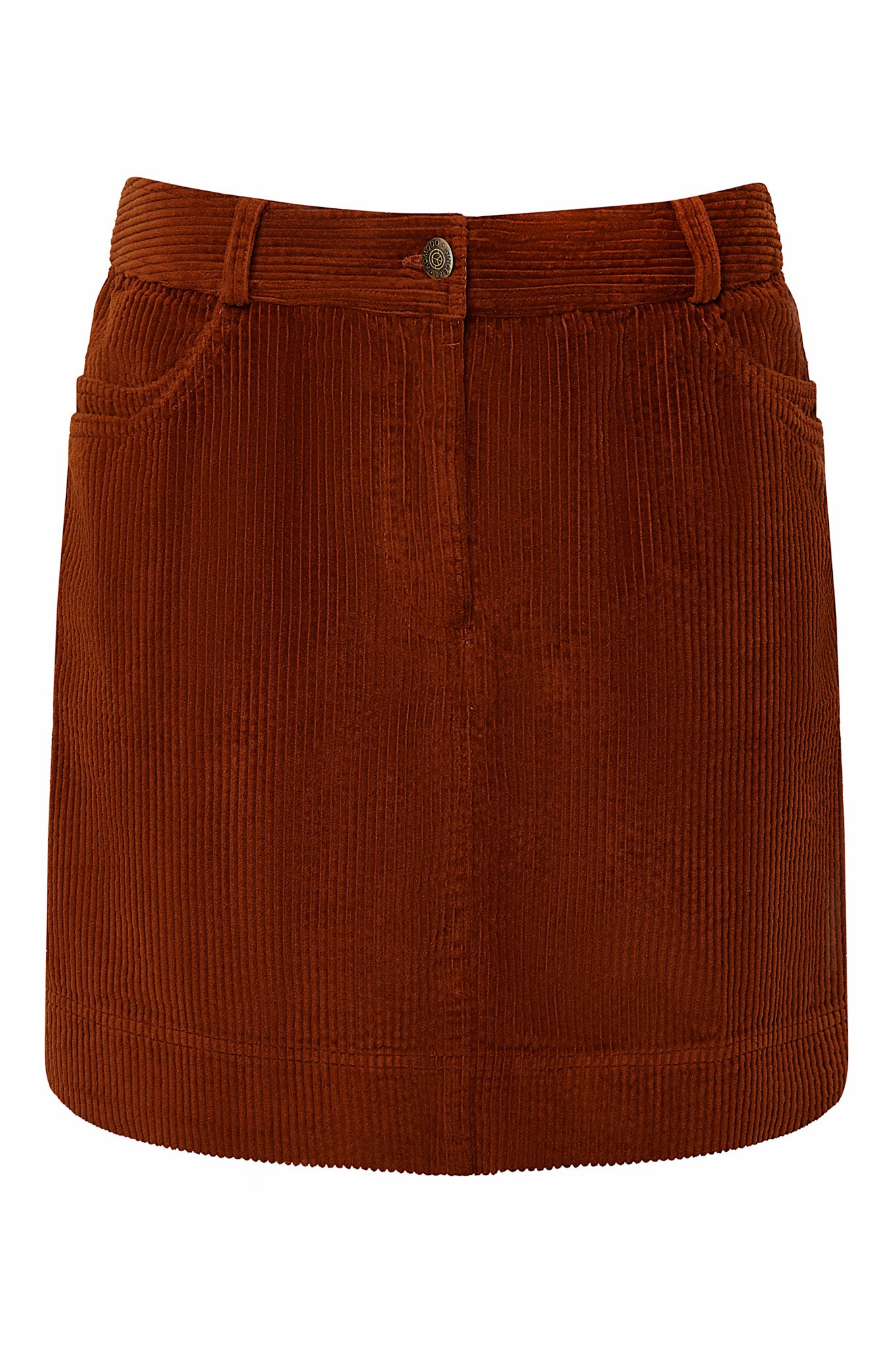 LEONI - Organic Cotton Cord Miniskirt Chestnut