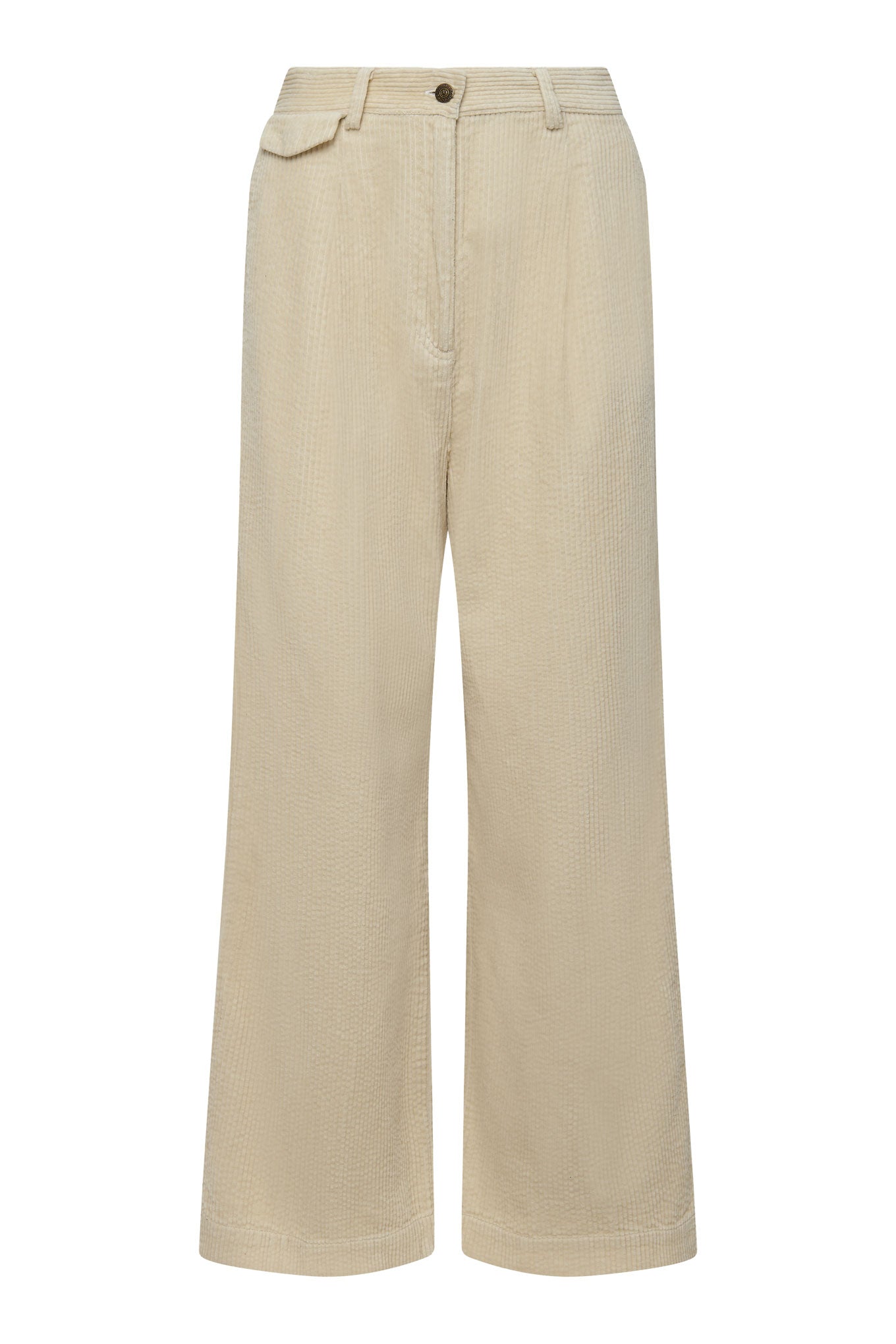 TIGER - Organic Cotton Jumbo Cord Trouser Winter White