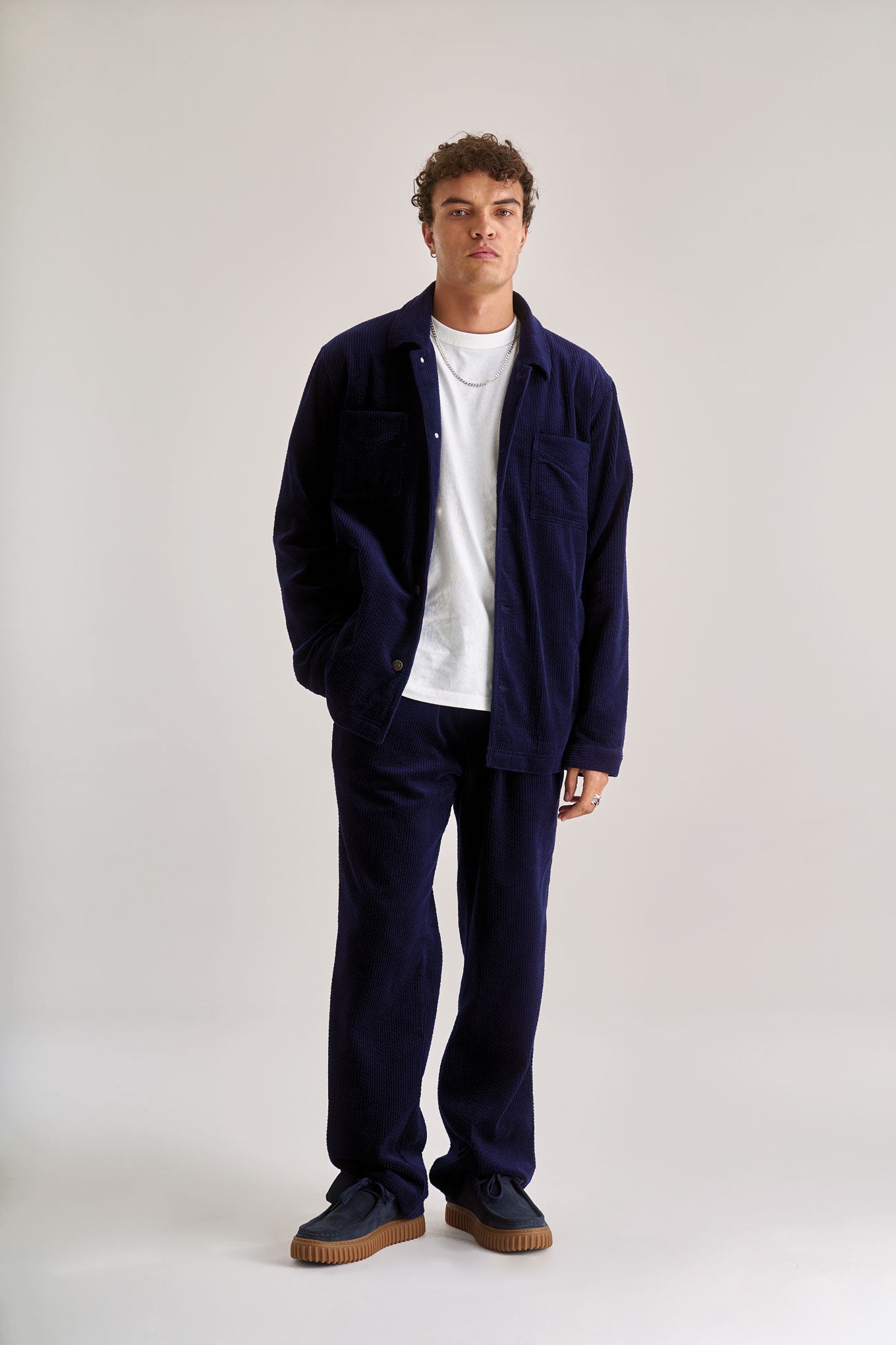 LUKE Organic Cotton Cord Trouser - Navy
