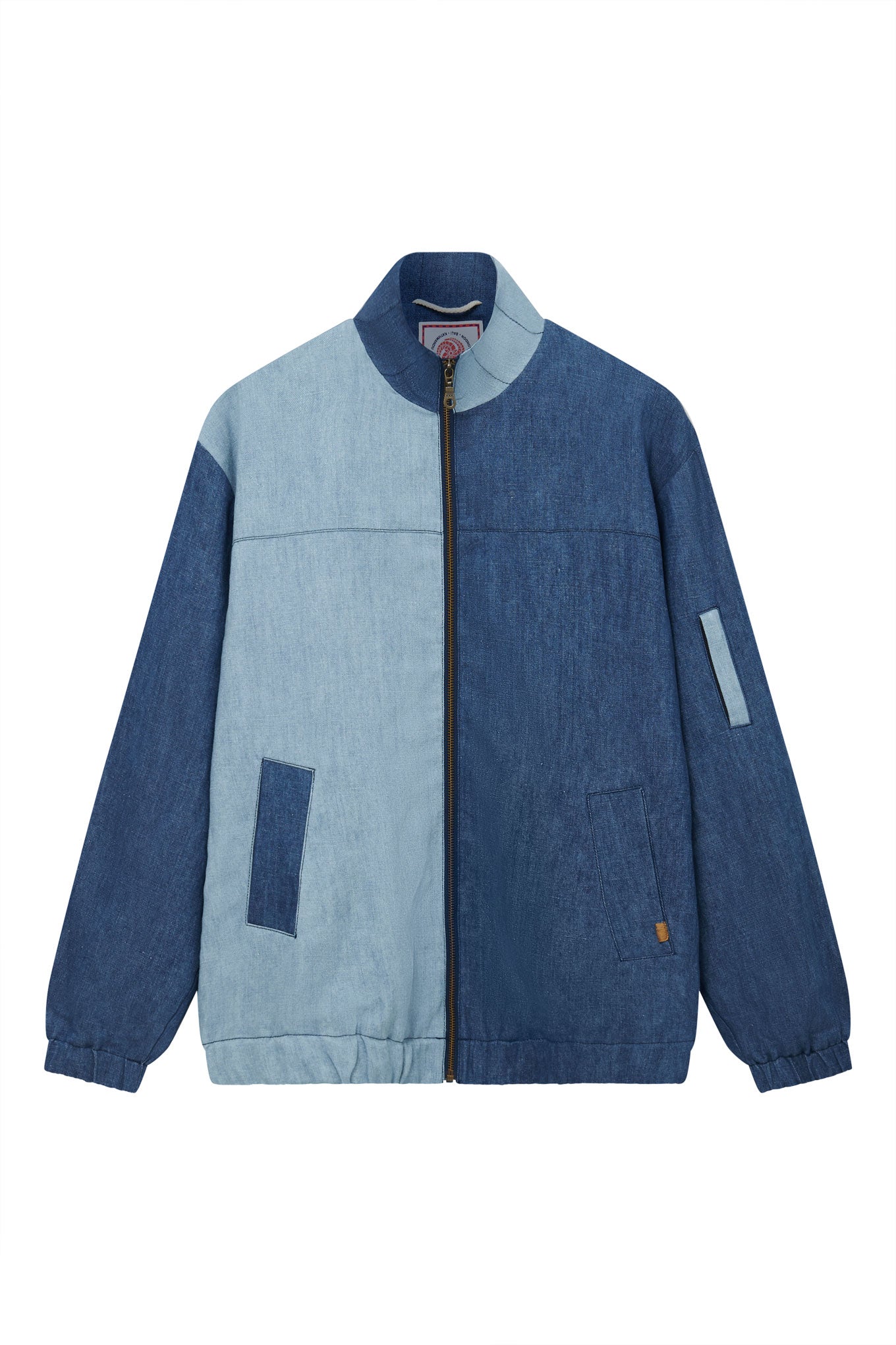 TOBIAS - Linen Jacket Blue Patchwork