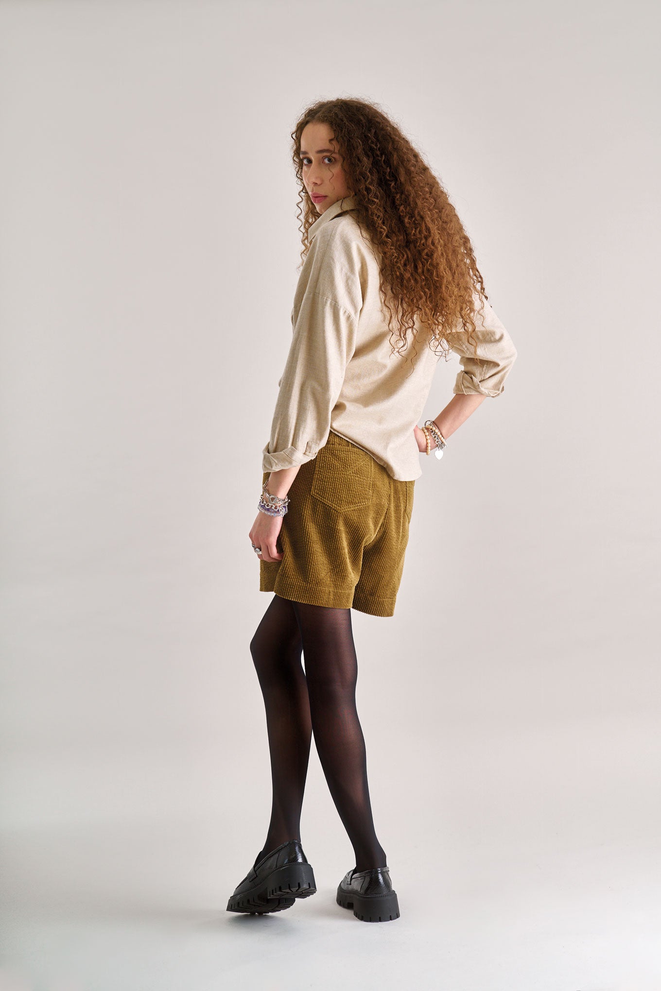 LIMA Organic Cotton Cord Short - Olive