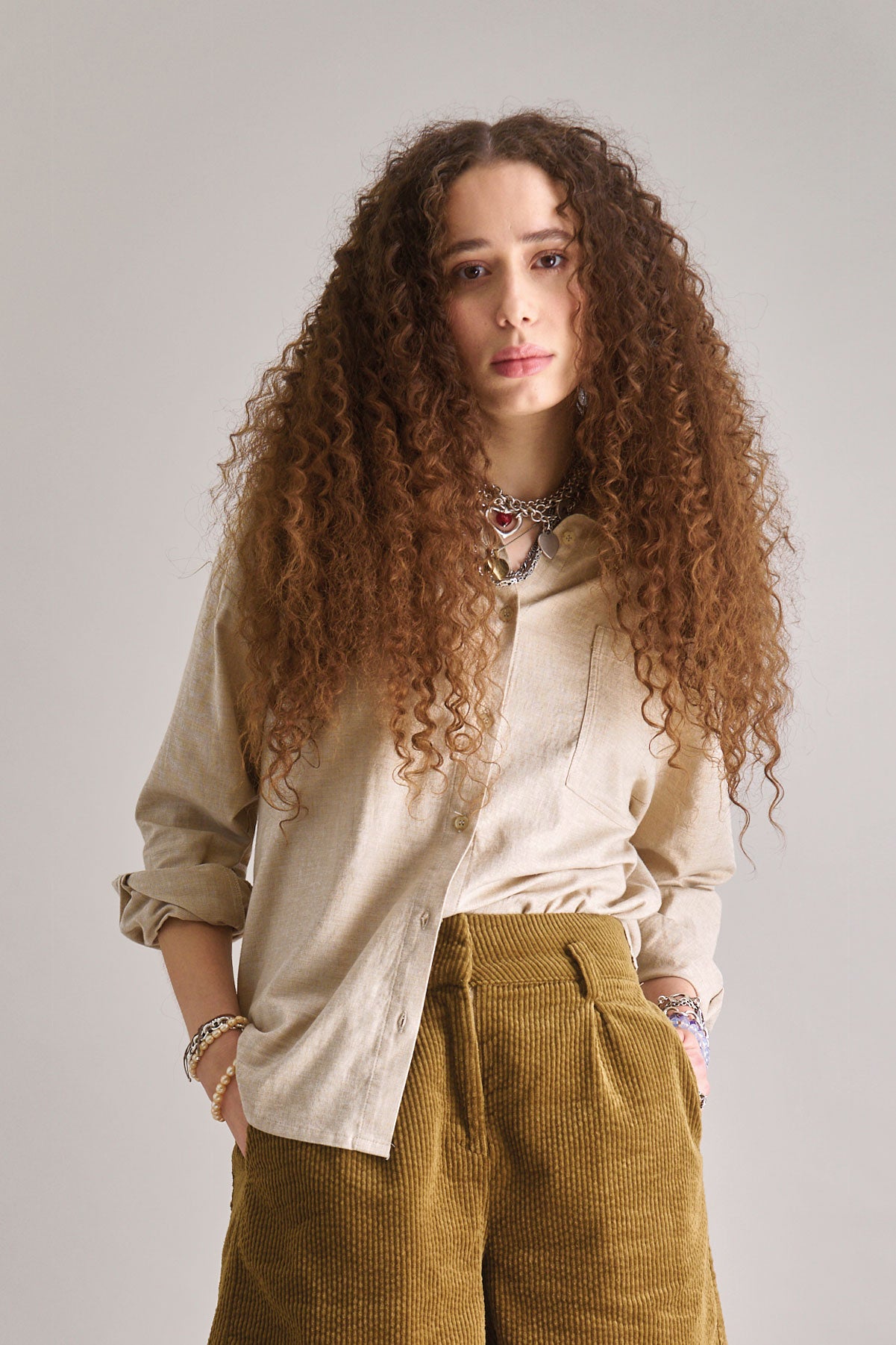 HANAKO Organic Cotton Shirt - Sand