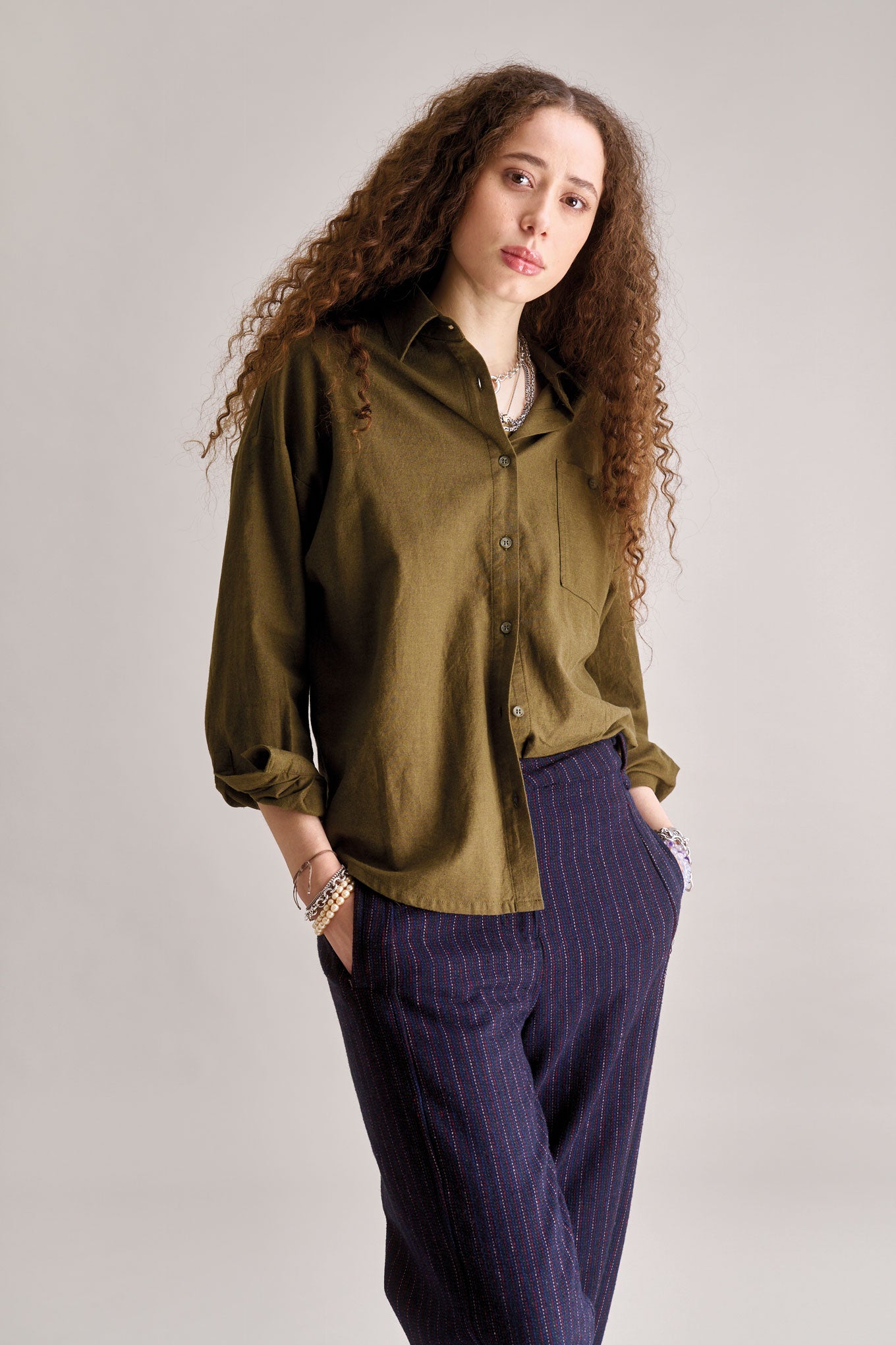 HANAKO Organic Cotton Shirt - Green