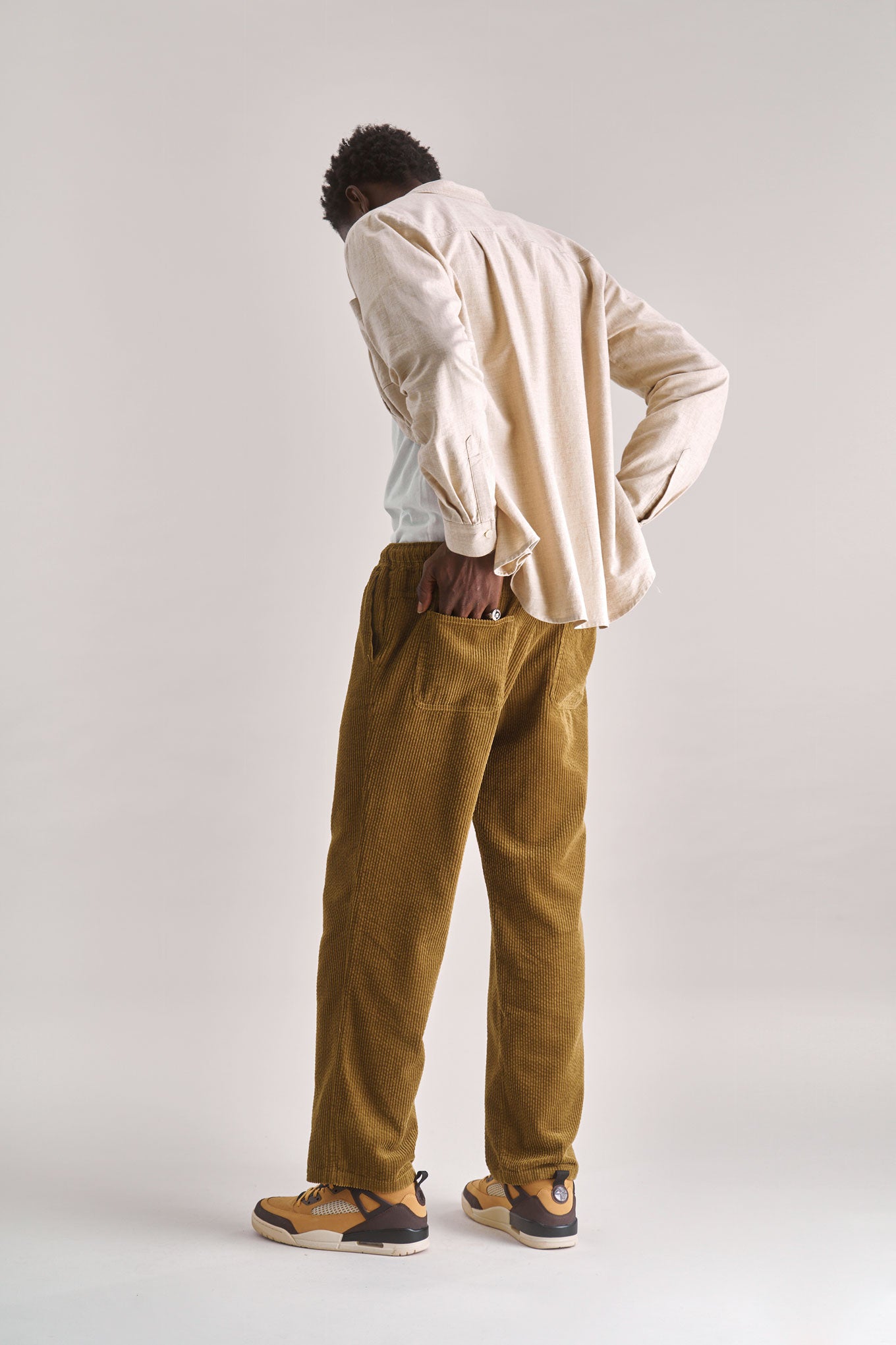 LUKE Organic Cotton Cord Trouser - Olive
