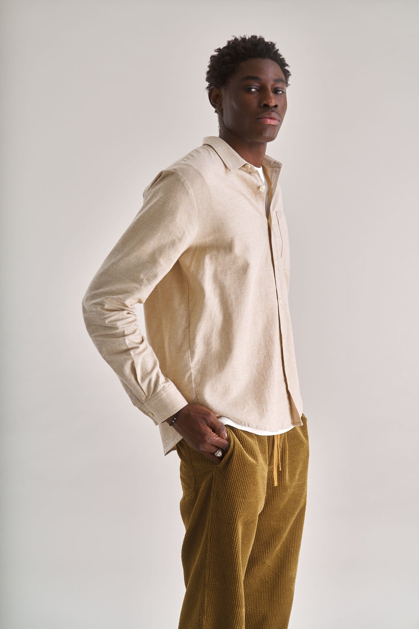 SPECTRE Organic Cotton Shirt - Sand