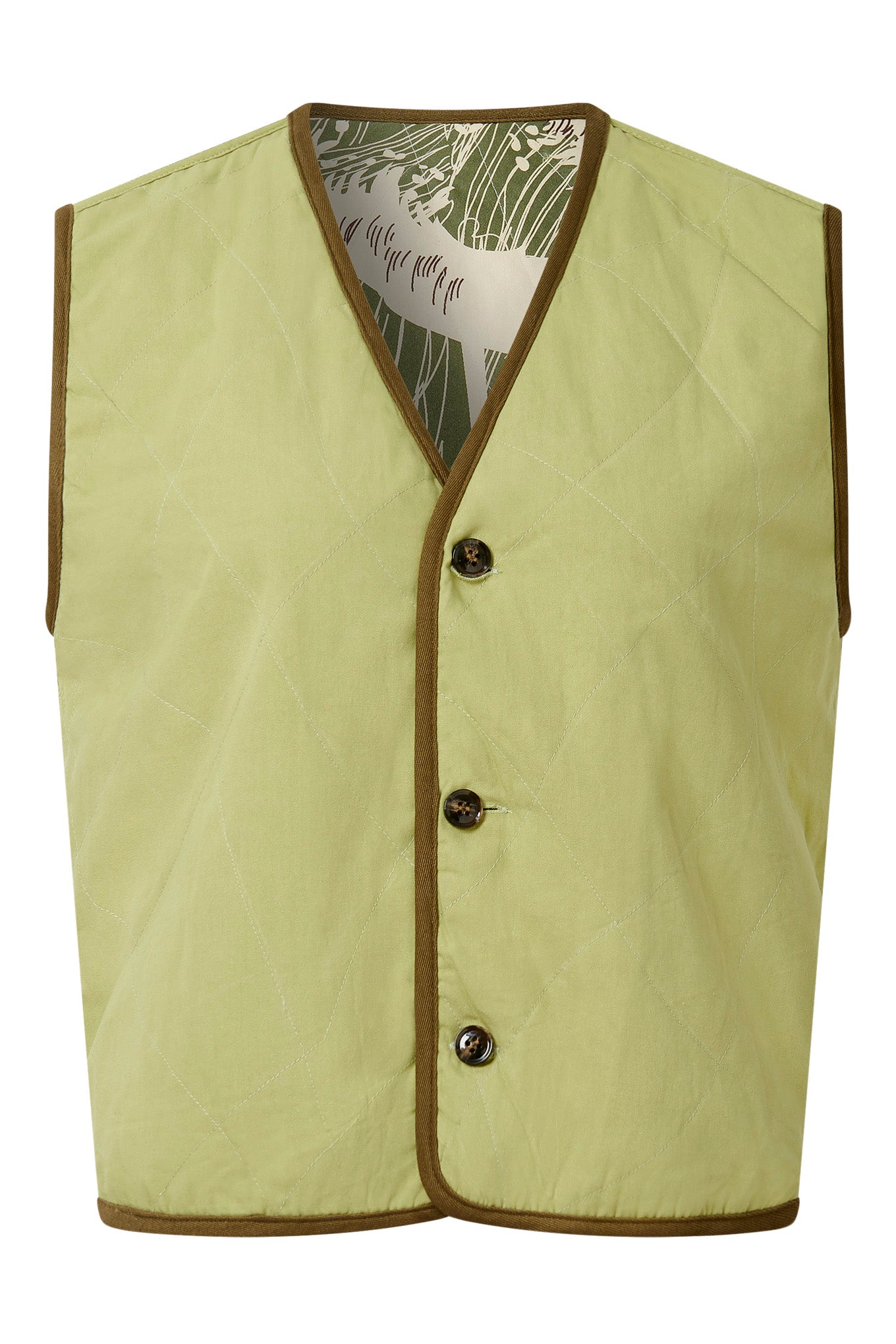 WAVE - Organic Cotton Reversible Gilet - Sage / Green