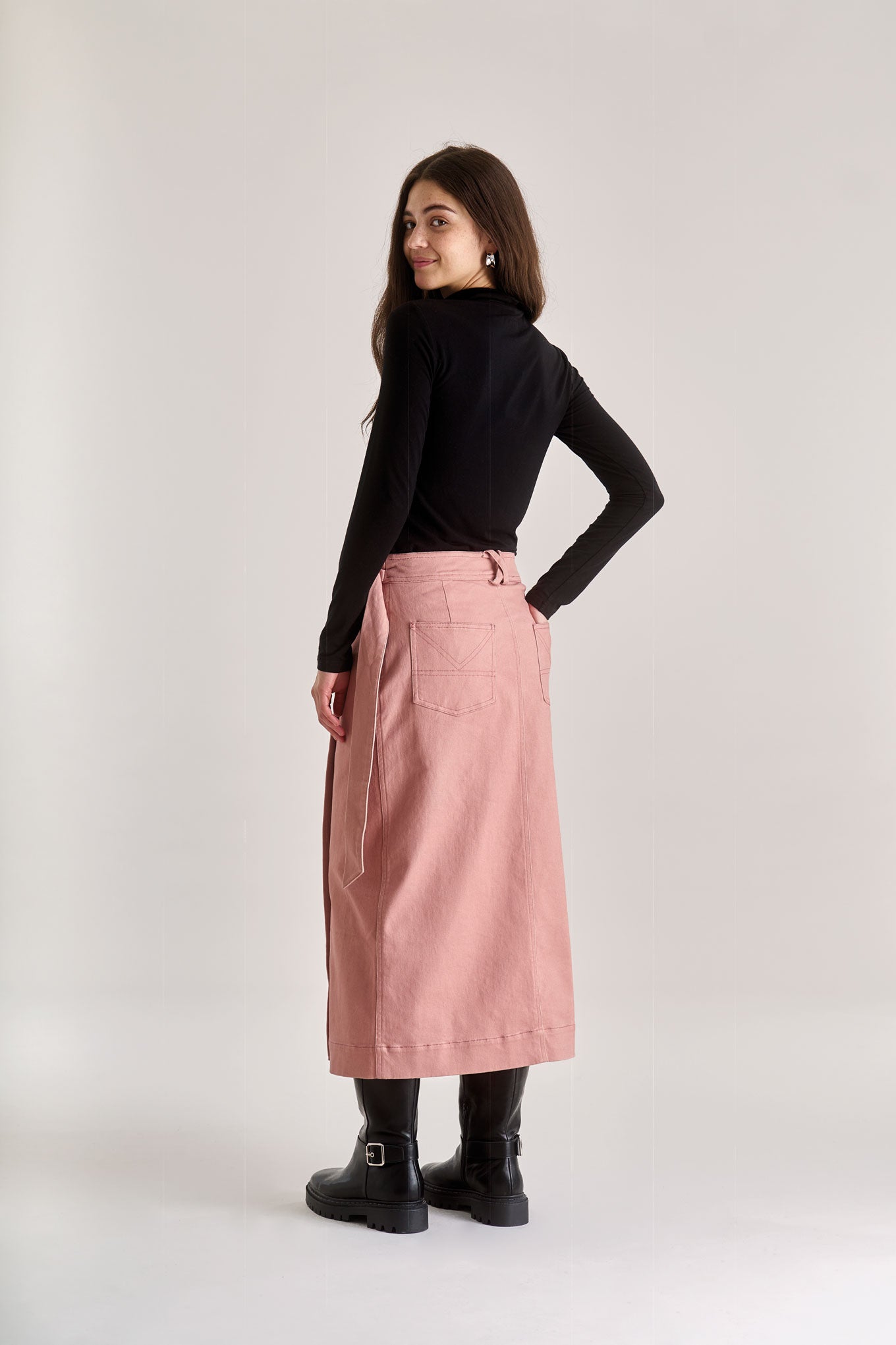 SANTO Organic Cotton Skirt - Dusty Pink