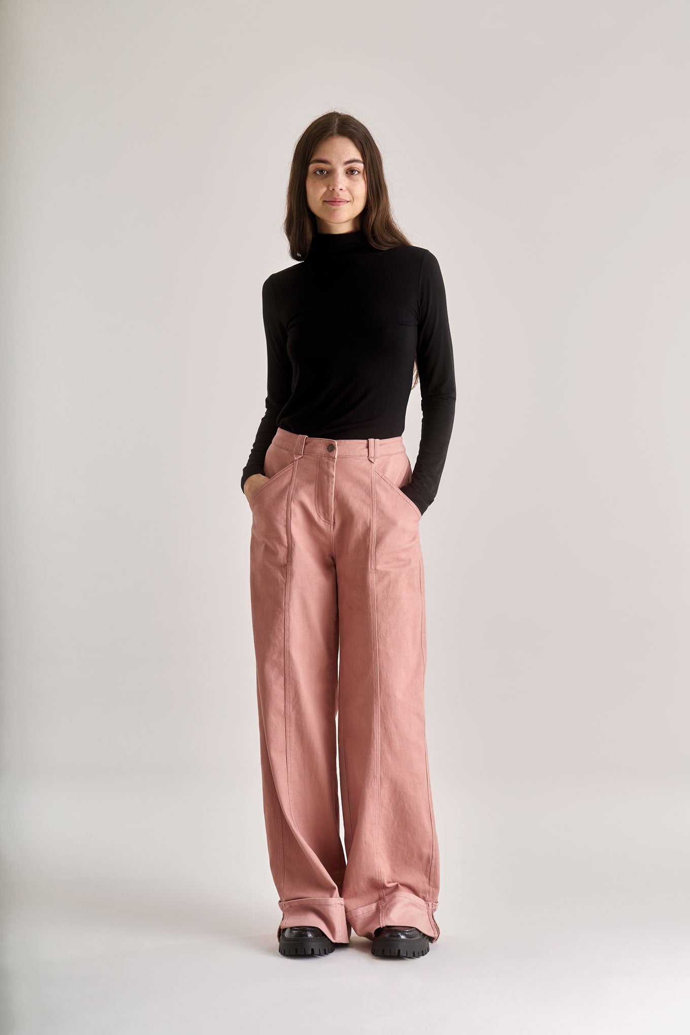 ROSE Organic Cotton Trouser - Dusty Pink