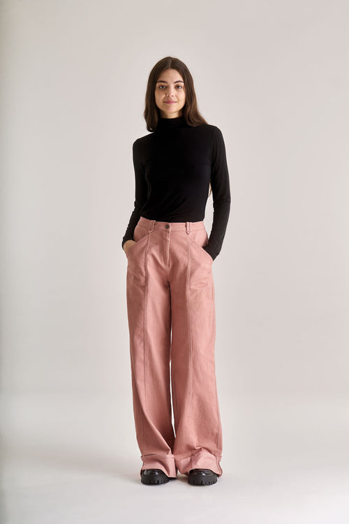 ROSE Organic Cotton Trouser - Dusty Pink