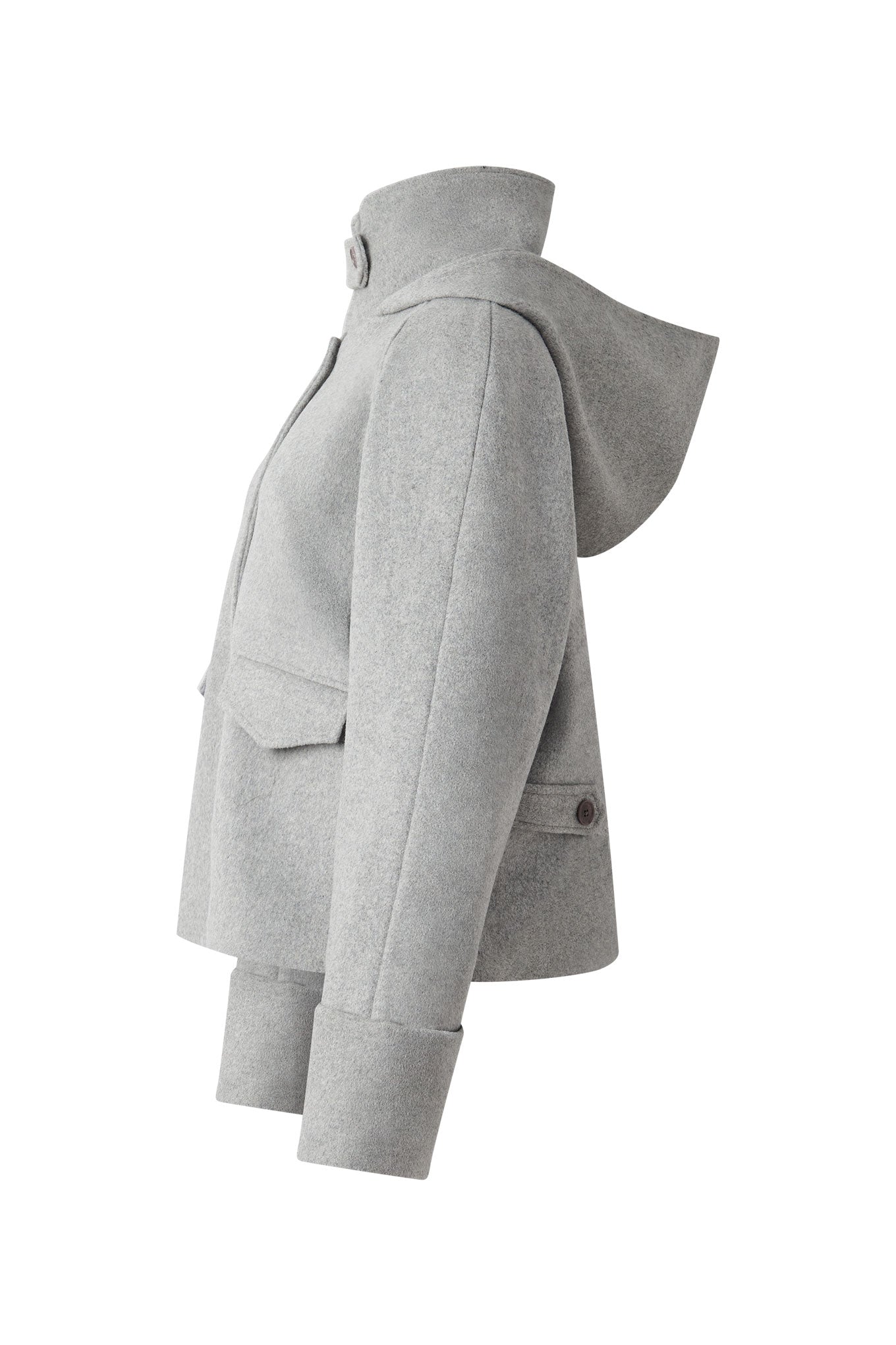 WICKER Recycled Wool Poly Coat - Grey