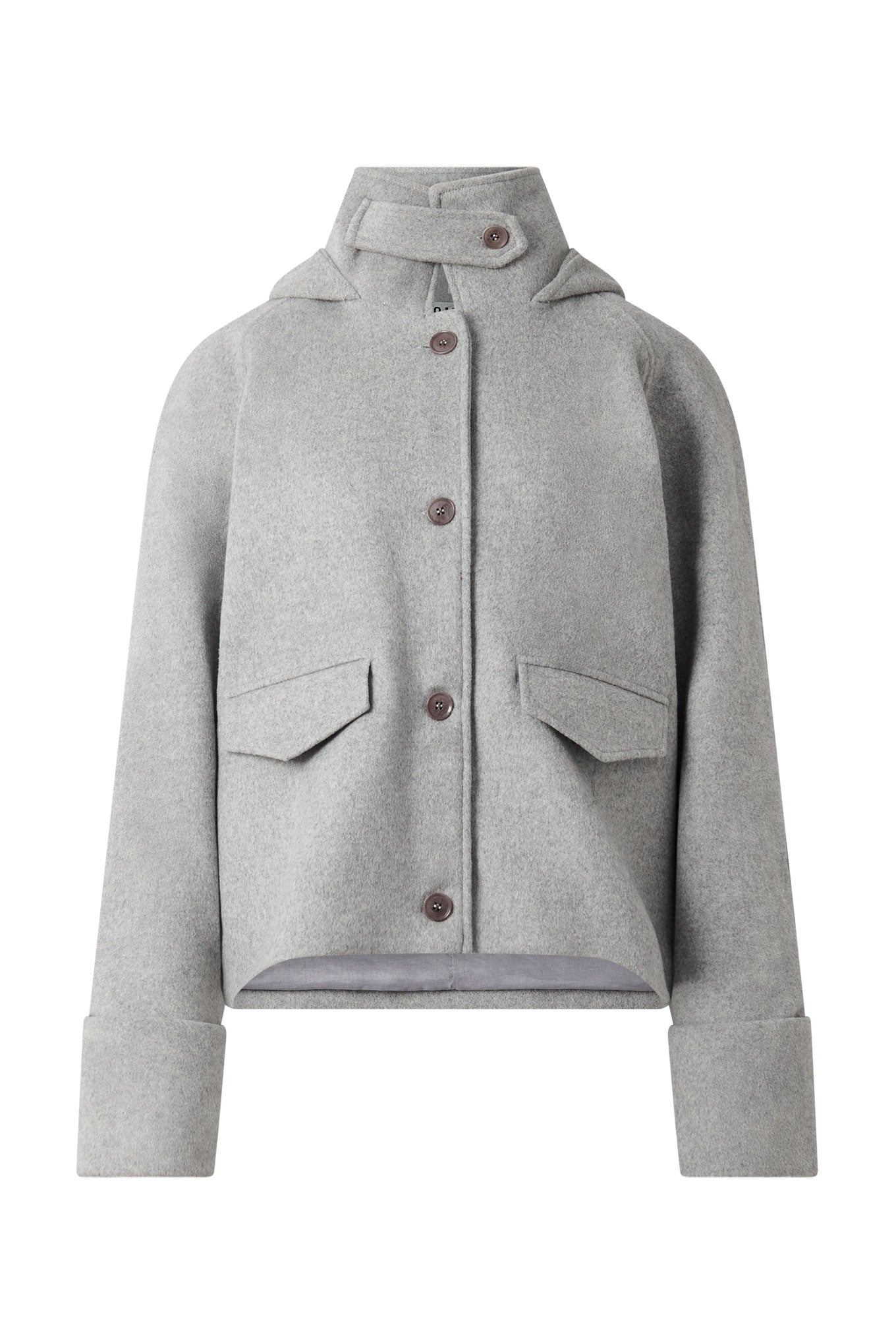 WICKER Recycled Wool Poly Coat - Grey