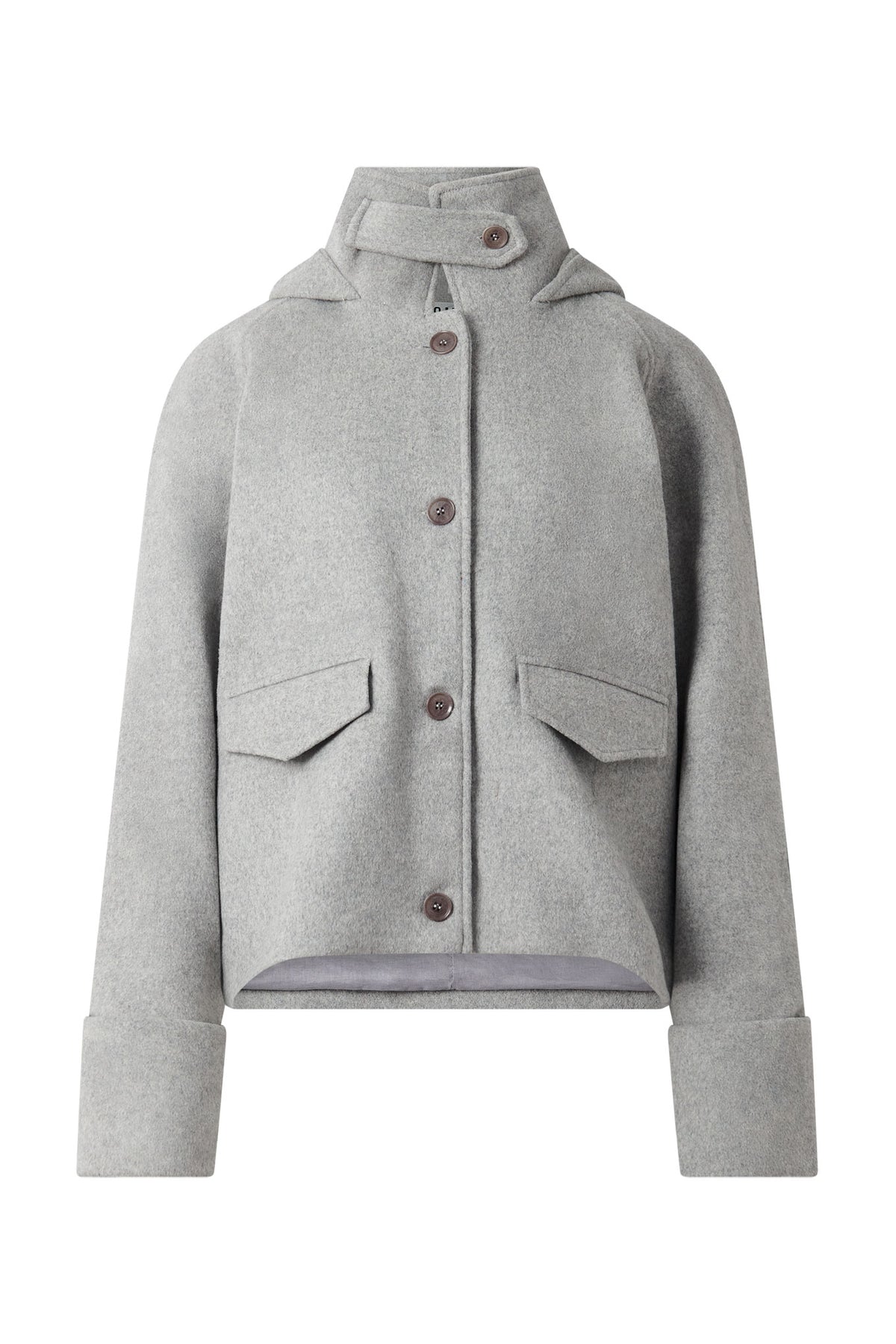 WICKER Recycled Wool Poly Coat - Grey