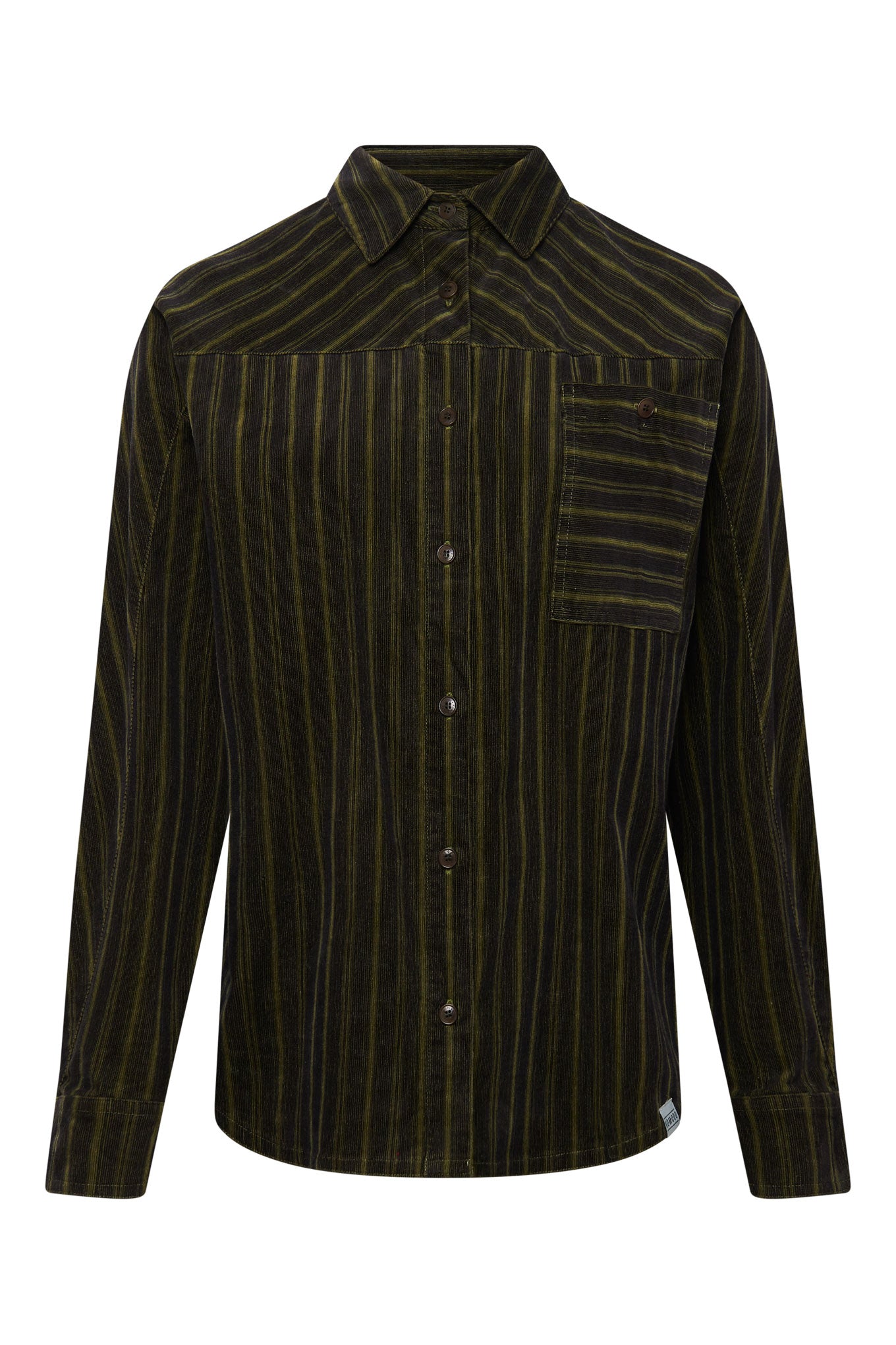 STELLA - Organic Cotton Needle Cord Shirt Black Stripe