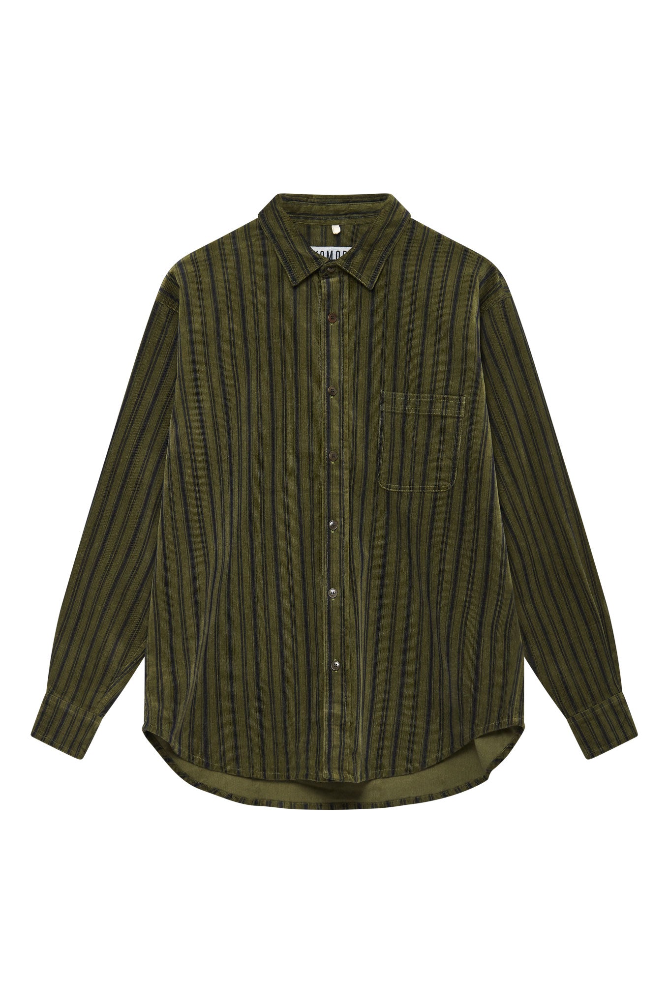 JAX - Organic Cotton Cord Shirt Green Stripe