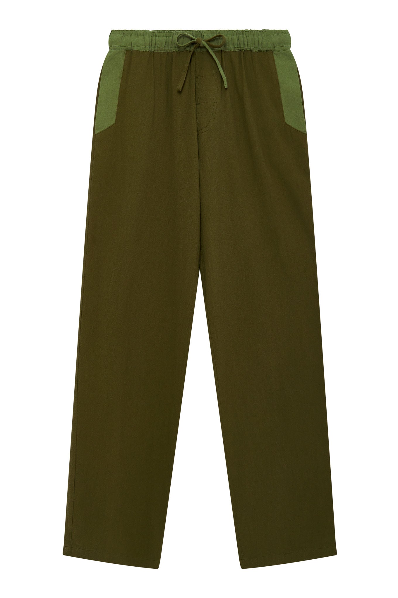 JOSHUA - Organic Cotton Trouser Green Patchwork